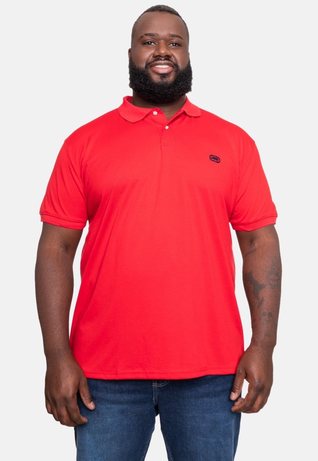 Camisa Ecko Polo Piquet Plus Size Masculina Vermelha