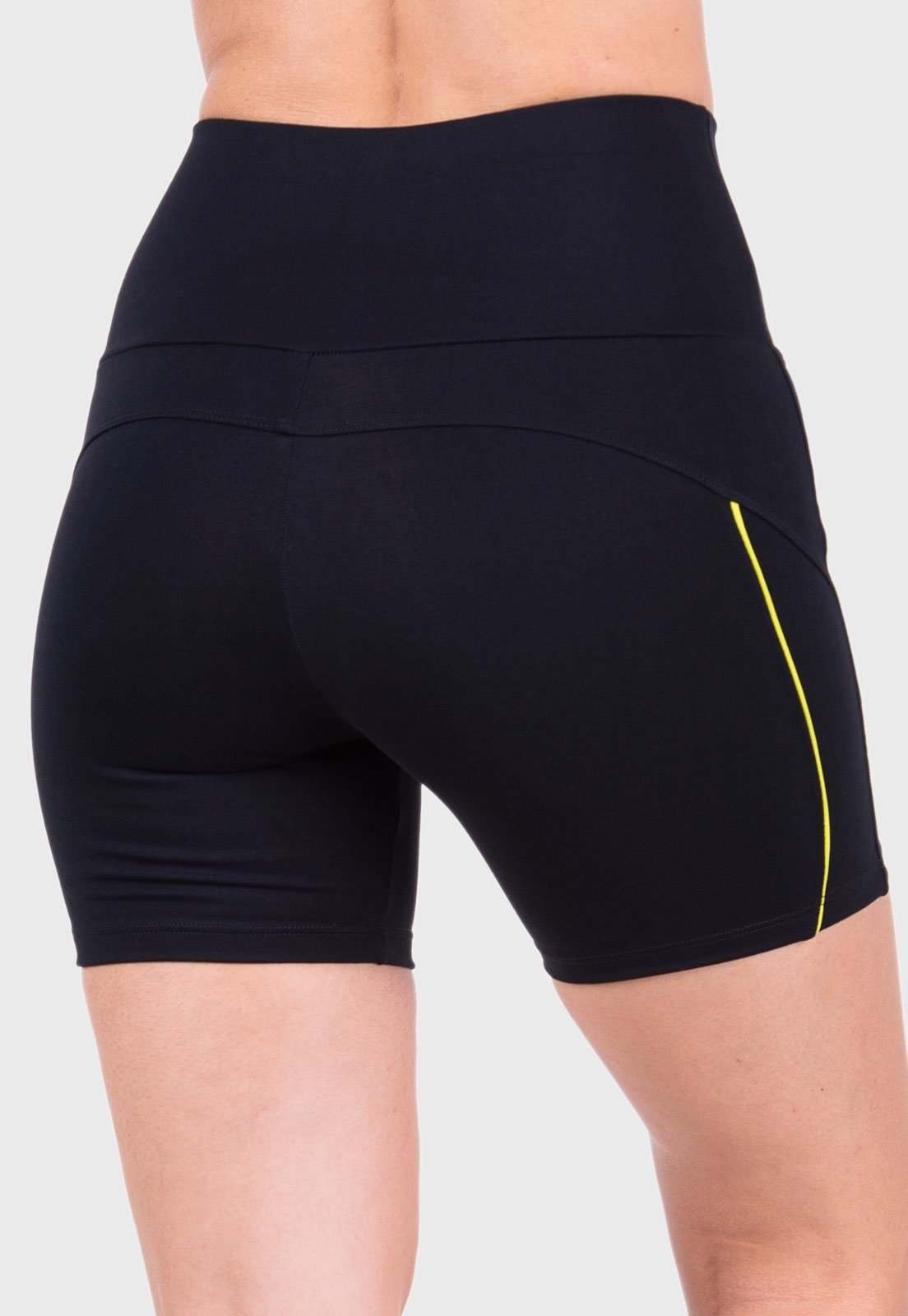 Vista 3 Short Curto Fitness Suplex Cós Alto Summer Soul preto Summer Soul preto