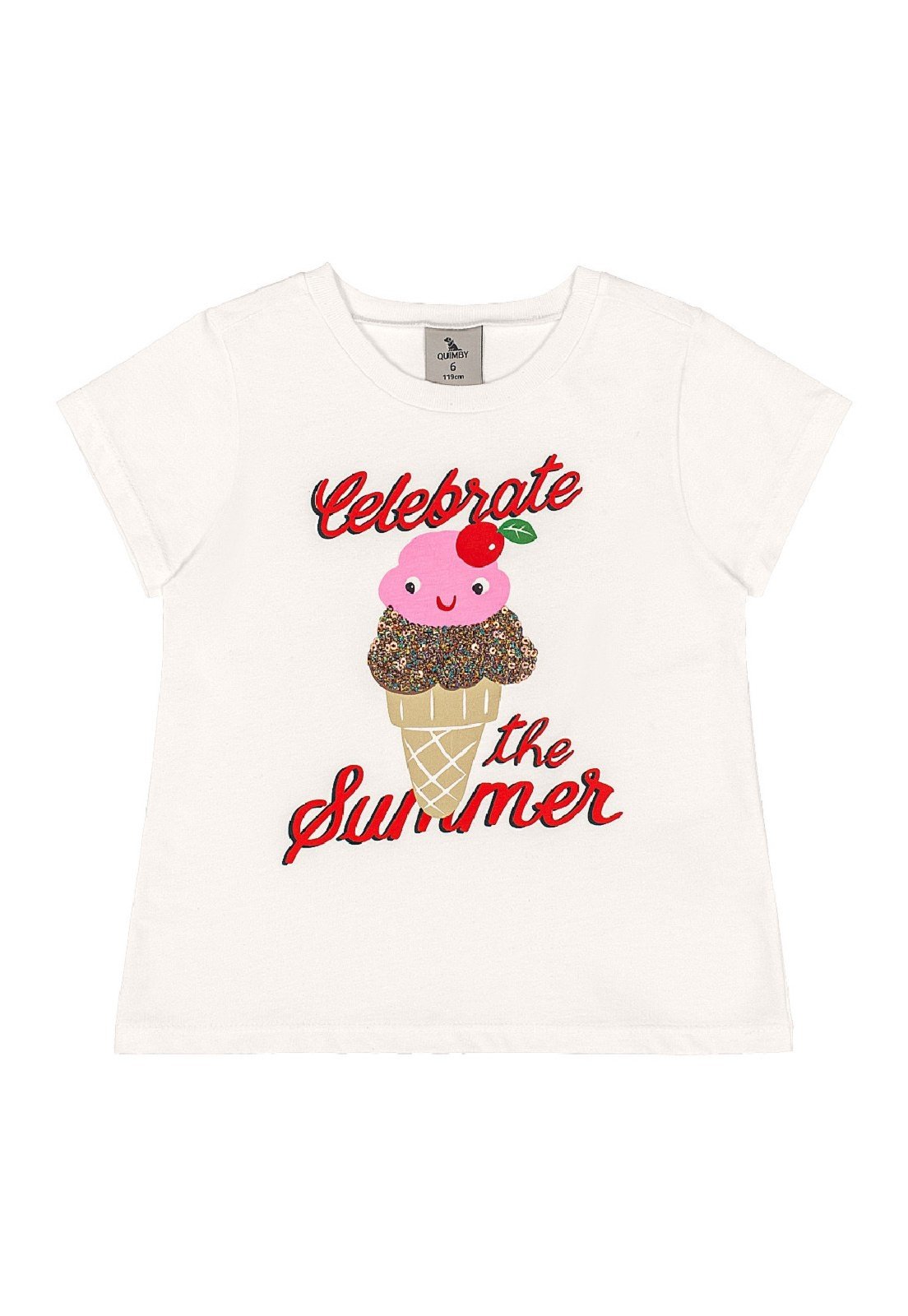 Infantil - Blusa Feminina Quimby Branco