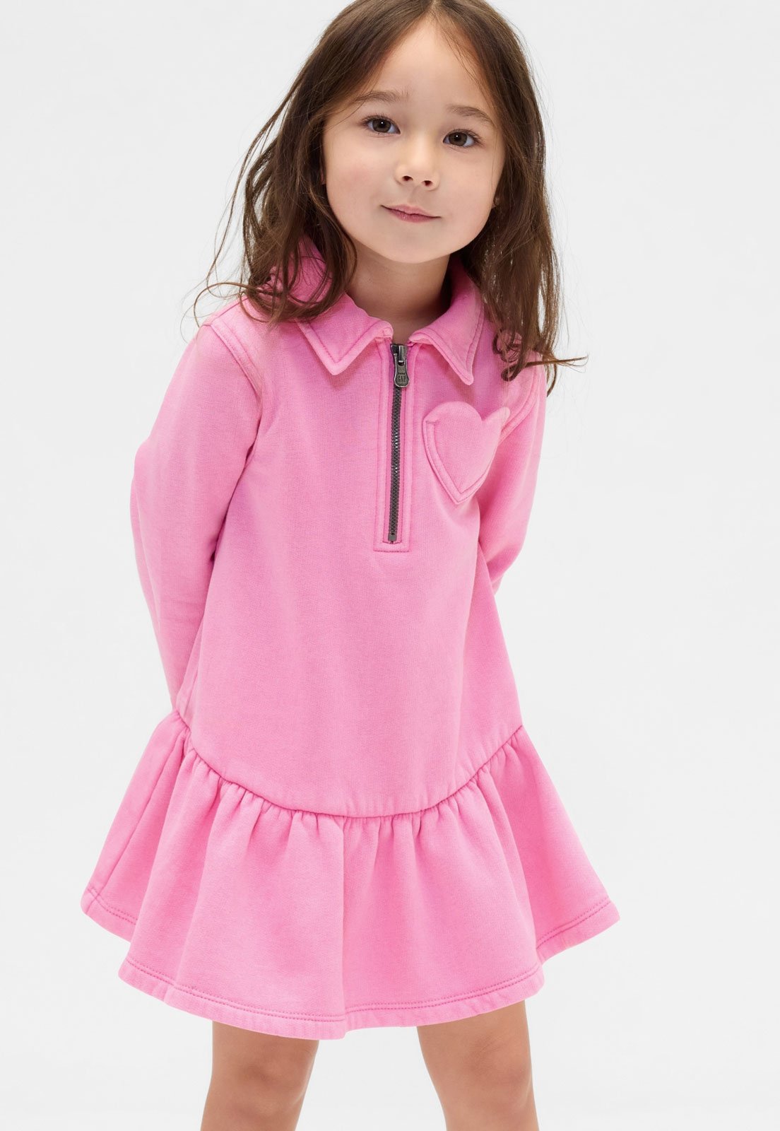 Vestido GAP Detalhe Coração Rosa