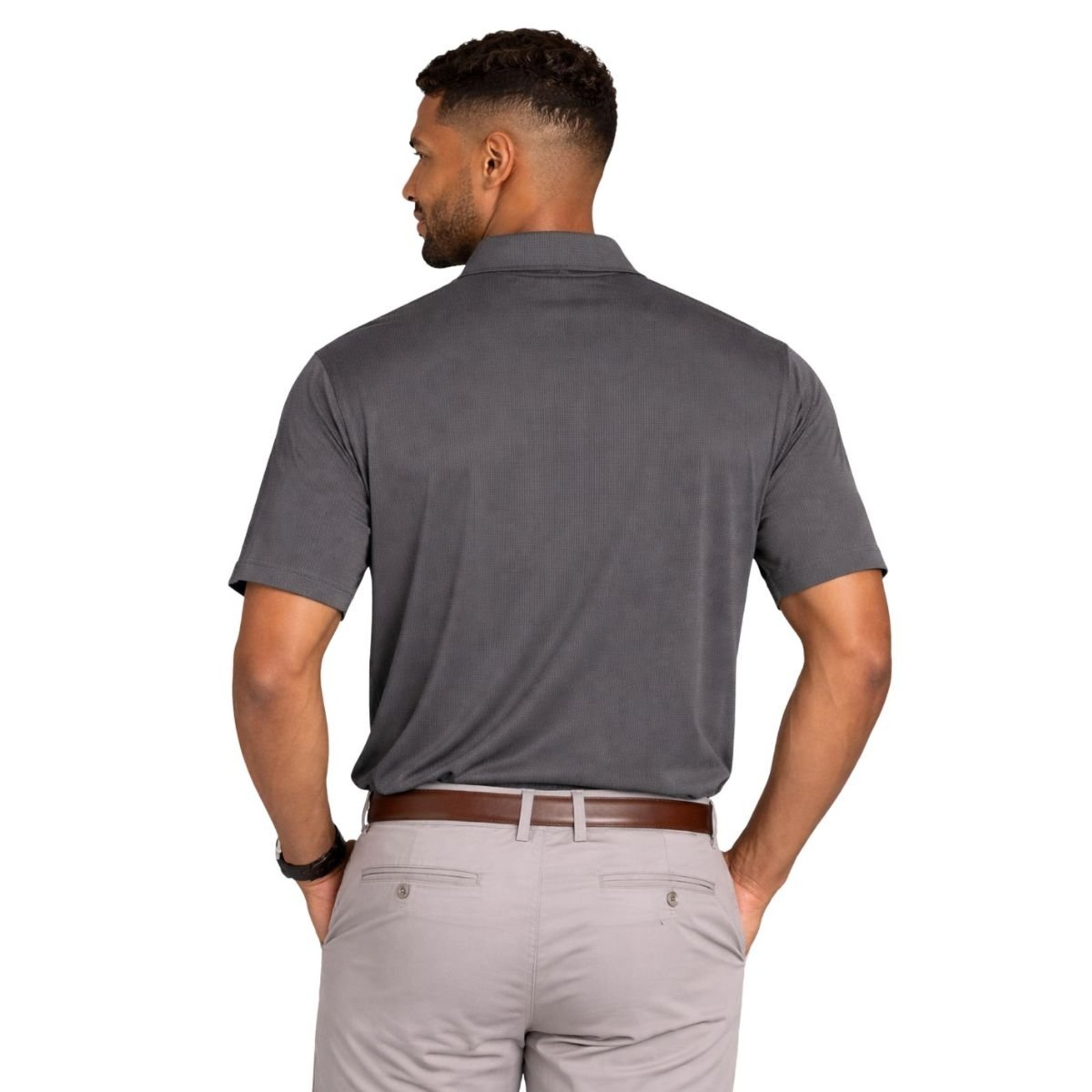 Camisa Polo Masculina Poliamida Elastano Premium Chumbo
