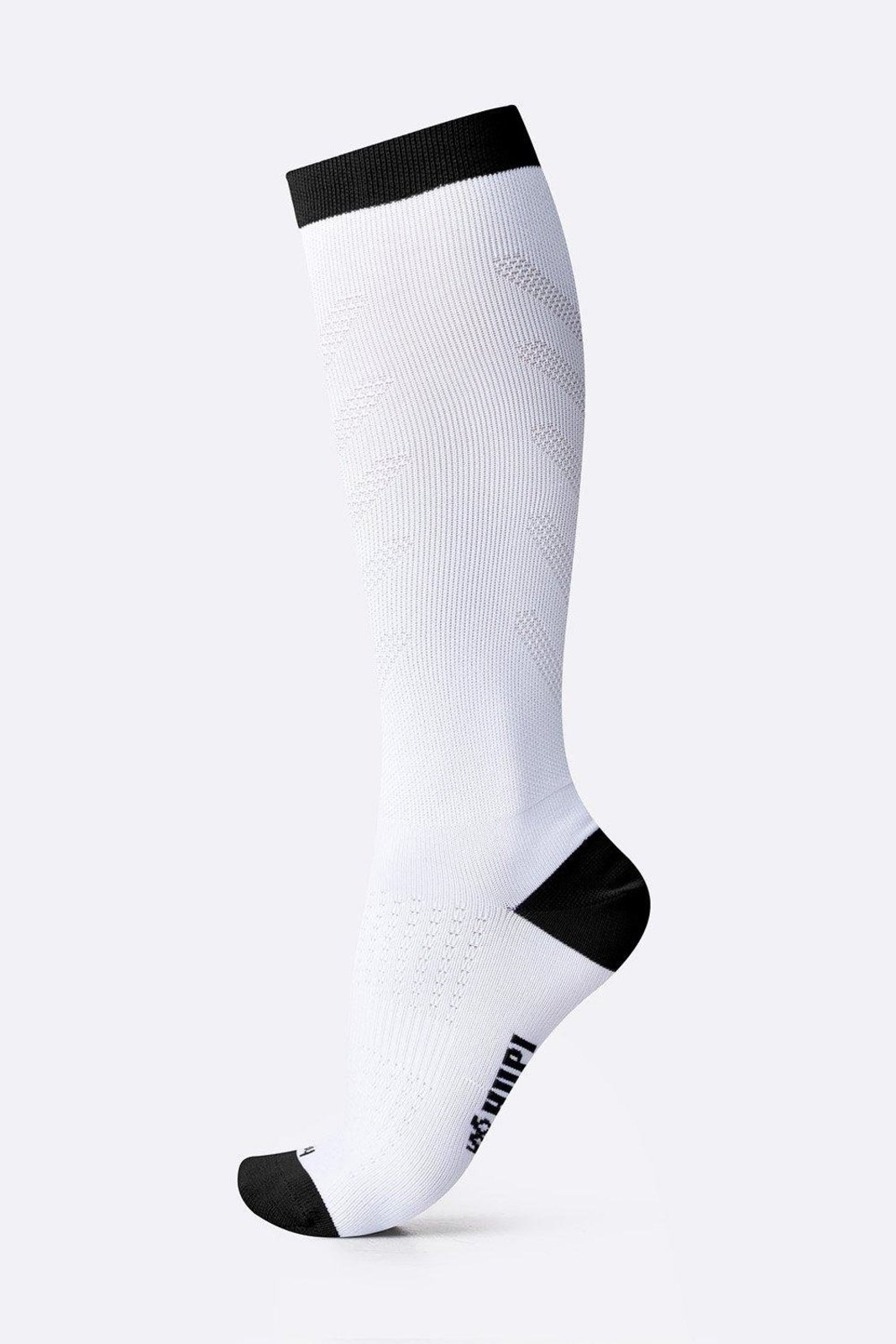 Meia HUPI Air Longa Branco e Preto Branco