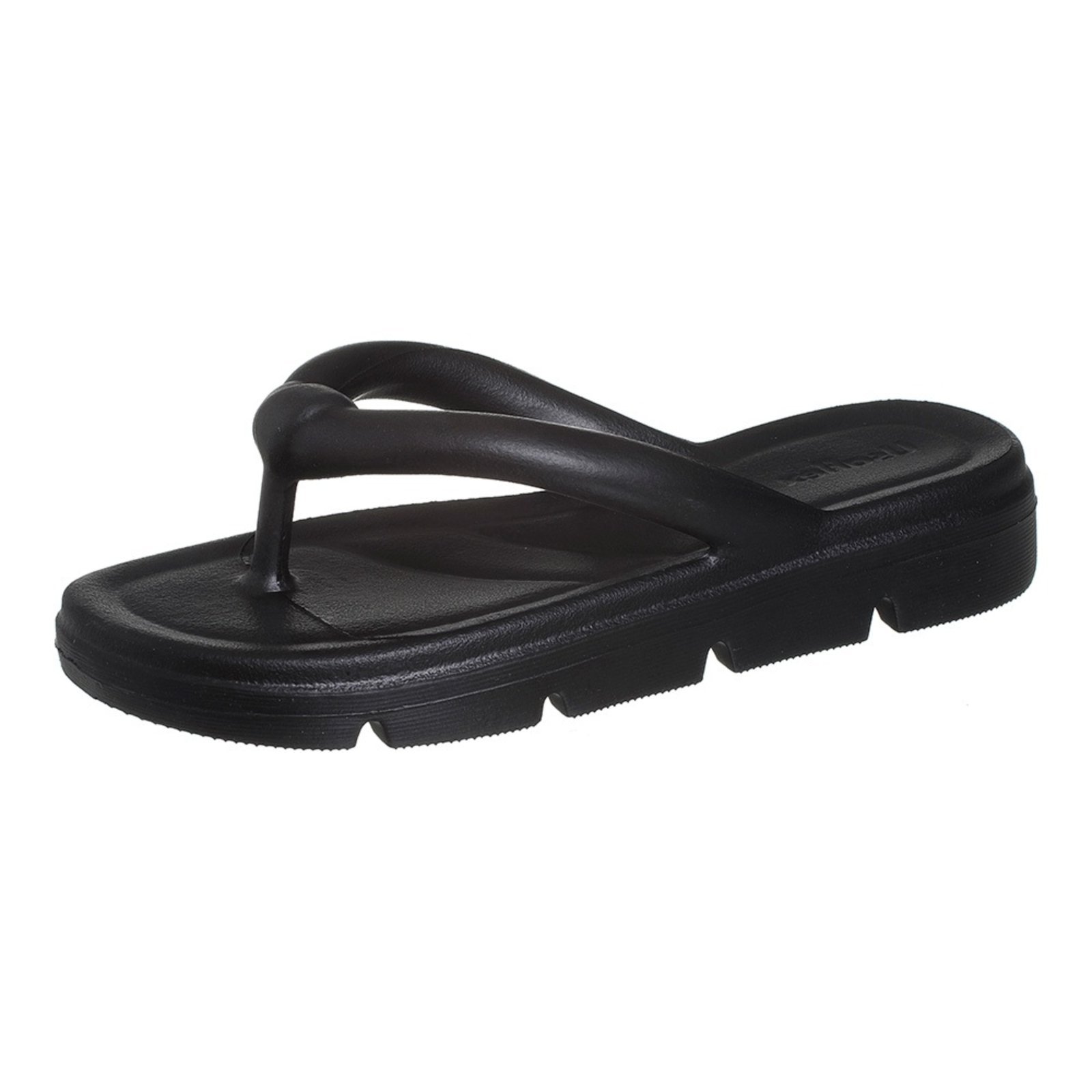Chinelo Feminino Dedo Poofy Plataforma Eva Preto