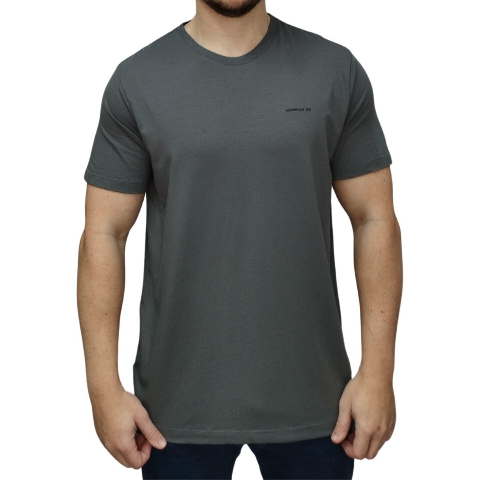Camiseta Básica Masculina Malha Modal Hangar 33