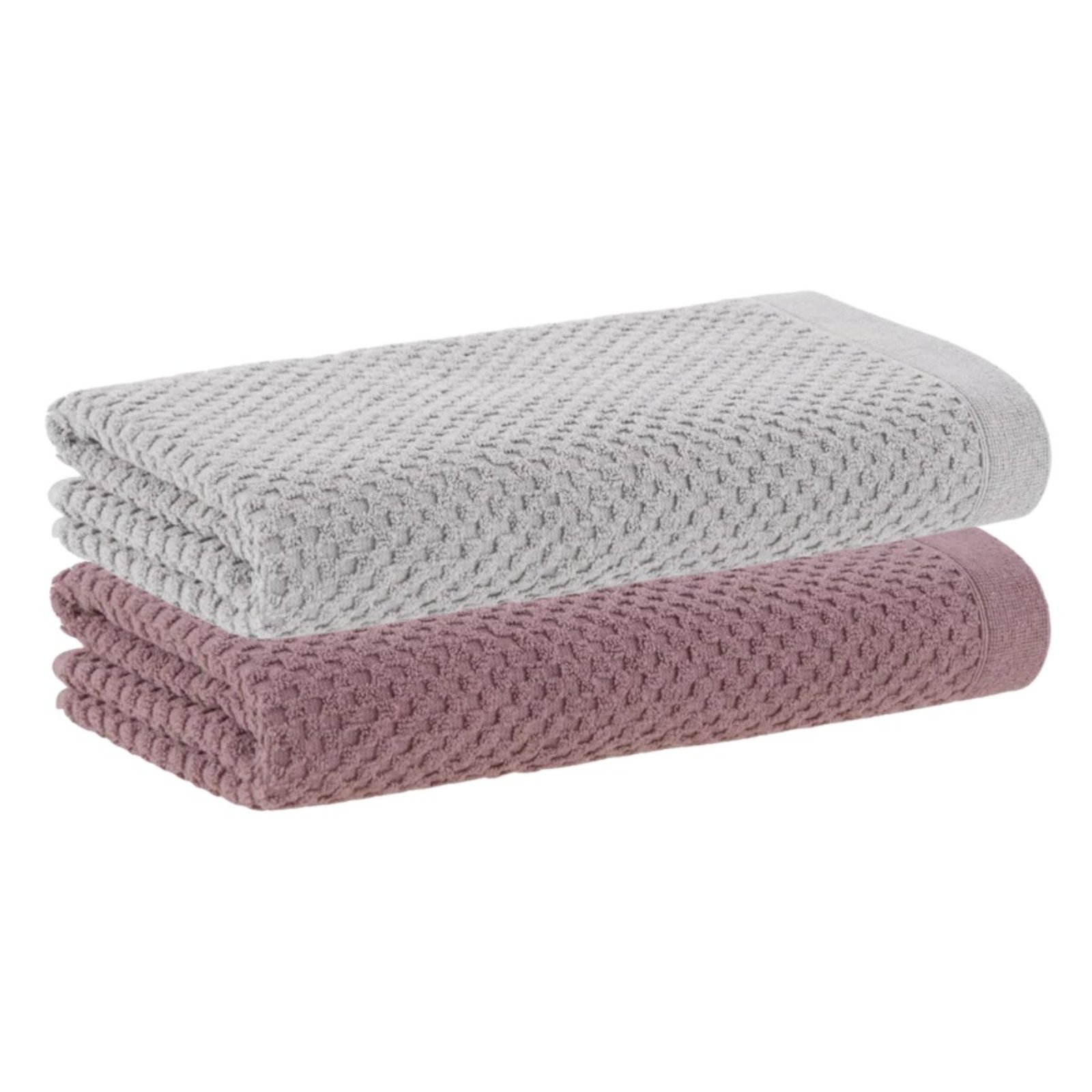 Jogo 2 Toalha Banho Gigante Buddemeyer Algodão Macia Alta Absorção Yumi Bege Rosa