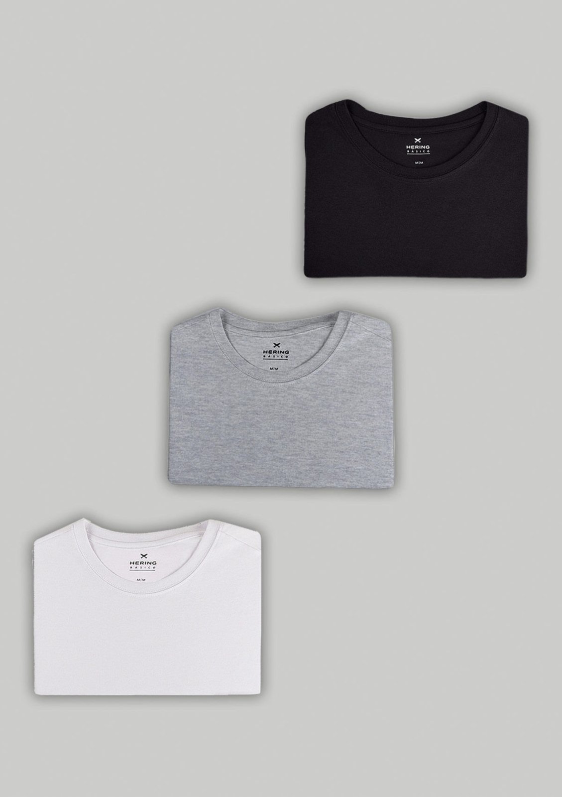 Kit Com 3 Camisetas Femininas Básicas – Multicolorido