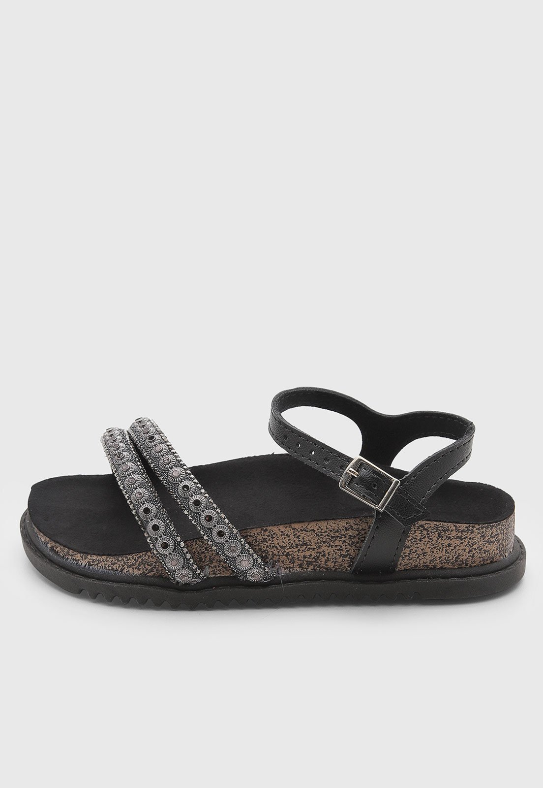 Infantil - Sandália Molekinha Tiras Fivela Preta