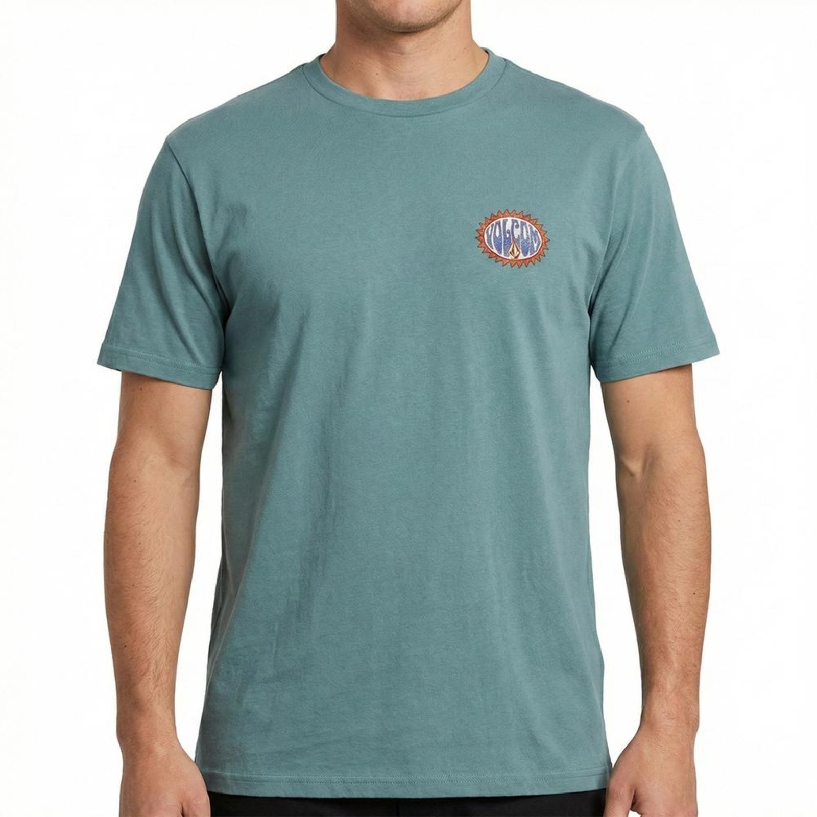 Camiseta Volcom Solarized SM26 Masculina Azul Claro
