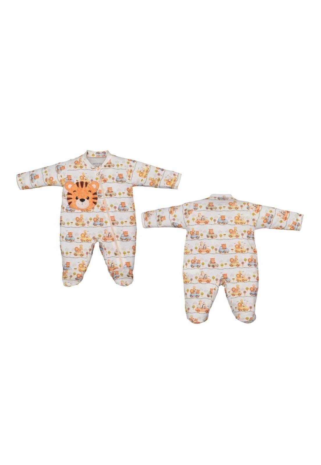Infantil - Macacão Longo Estampado de Tigres Menino Upi Uli P Unico