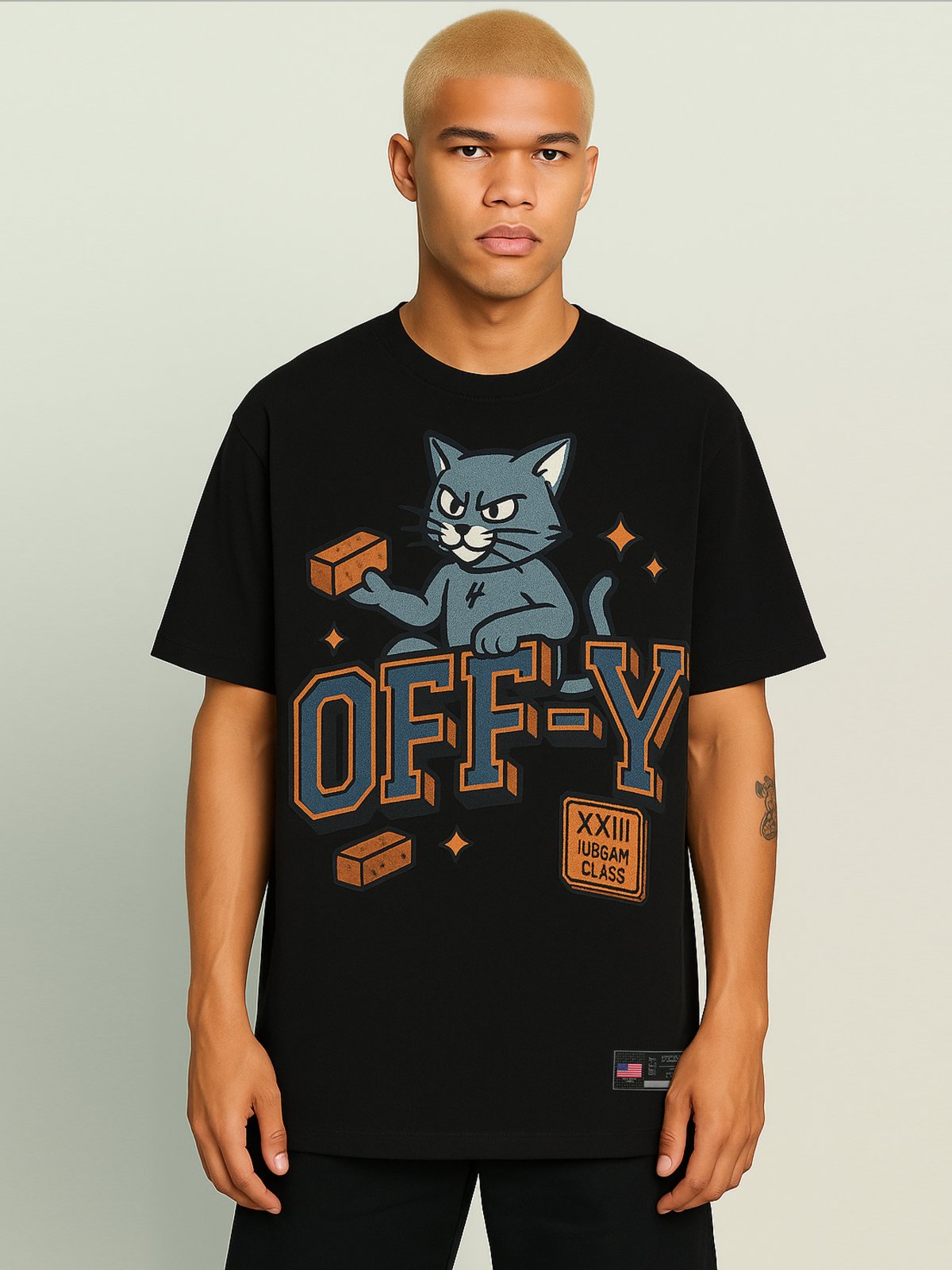 Camiseta Offy streetwear Urso Preta