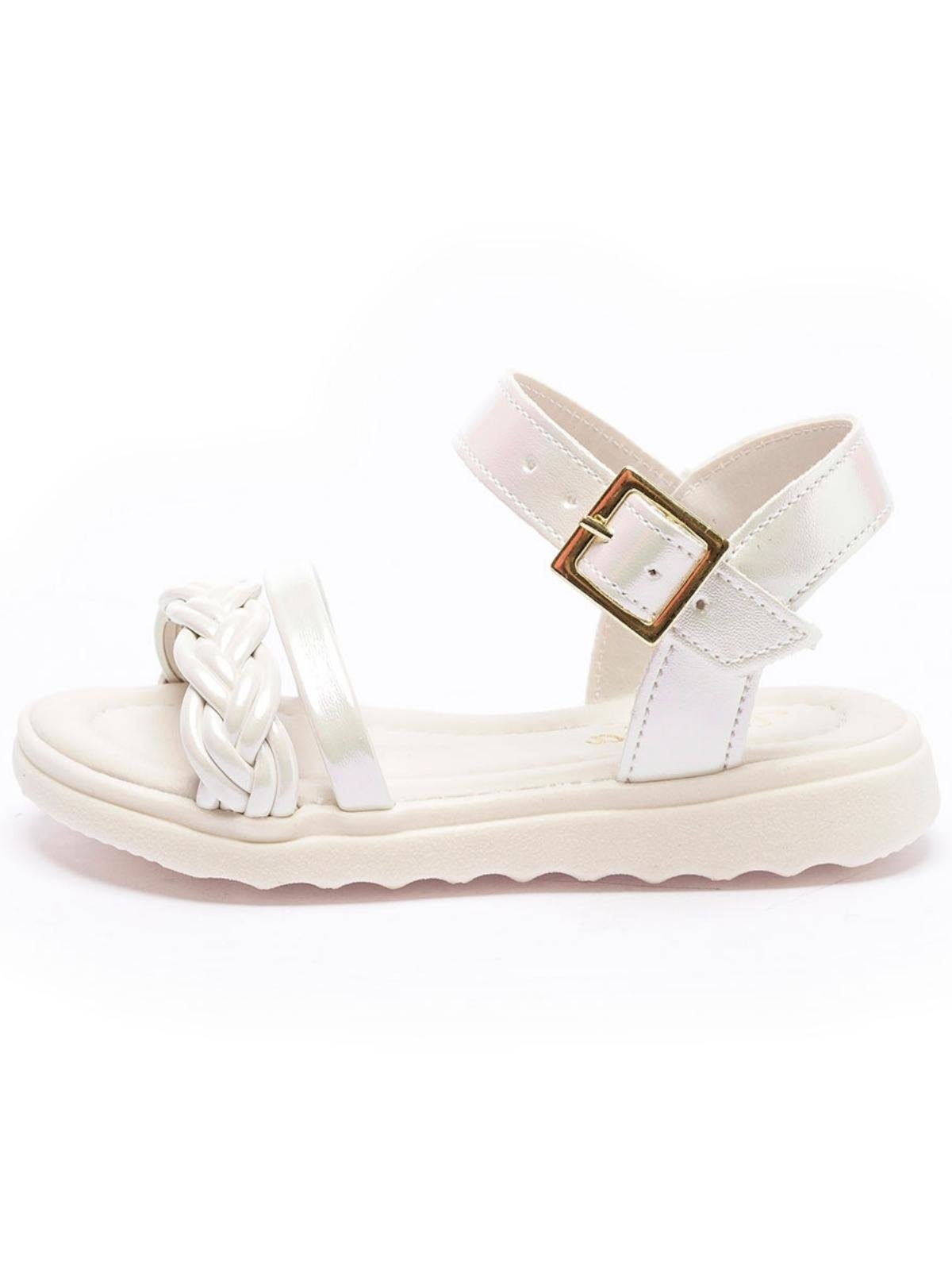 Vista 2 Infantil - Sandália Tininha Feminina Menina Trança Off White off-white white Tininha off-white white