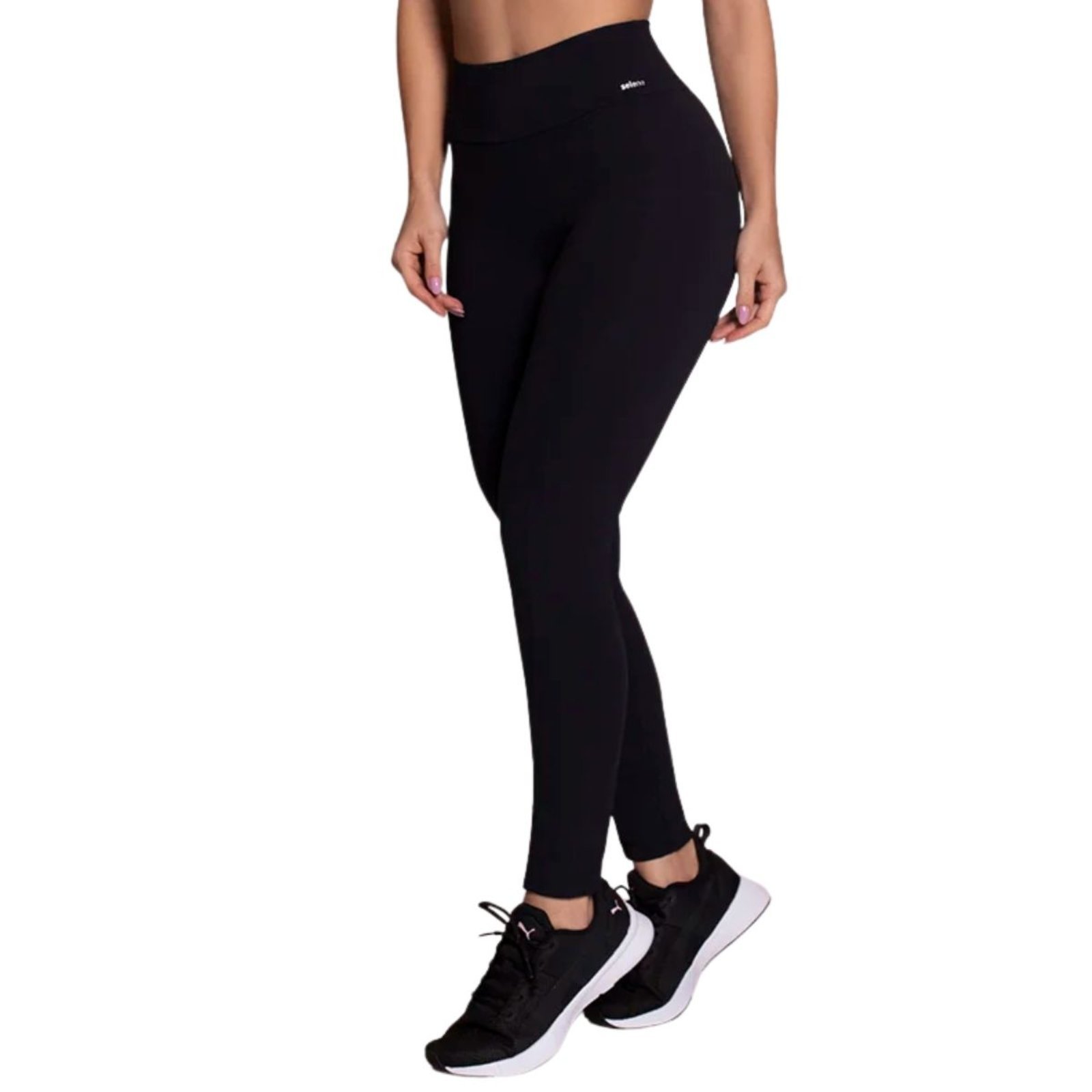 Calça Legging Com Recortes Bolso na Lateral Fitness Selene