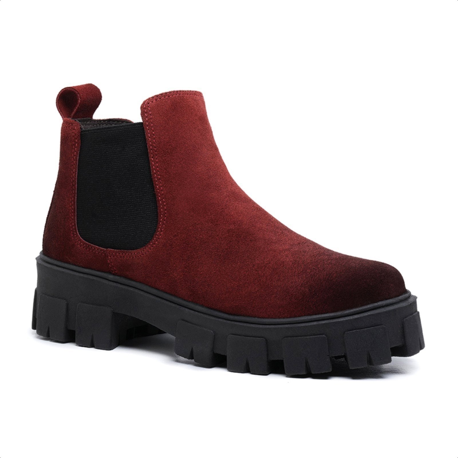 Bota Chelsea Masculina Malbork Vermelho com Solado Tratorado 24788VM