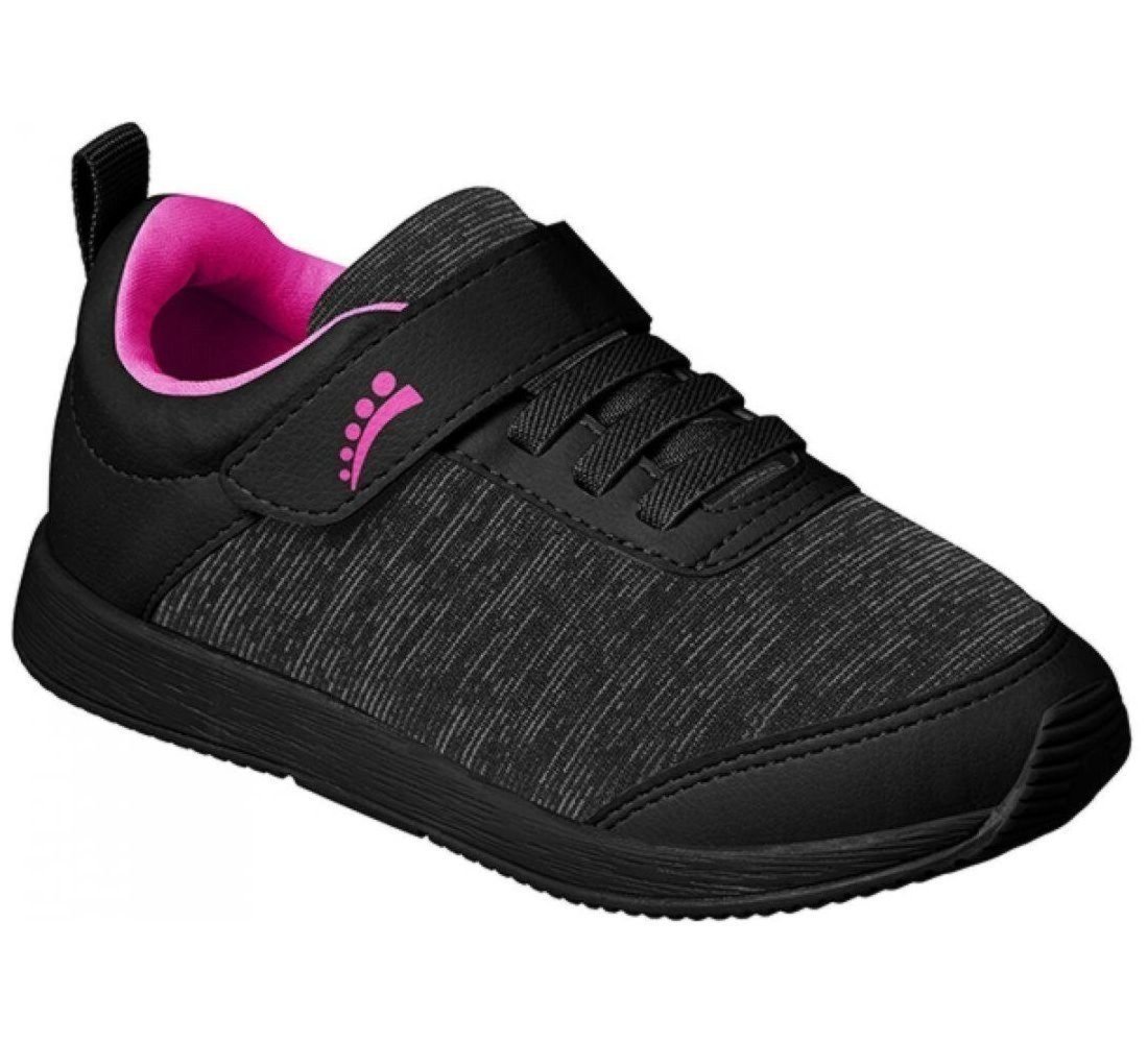 Infantil – Tênis Ortopasso Jogging Menina Preto