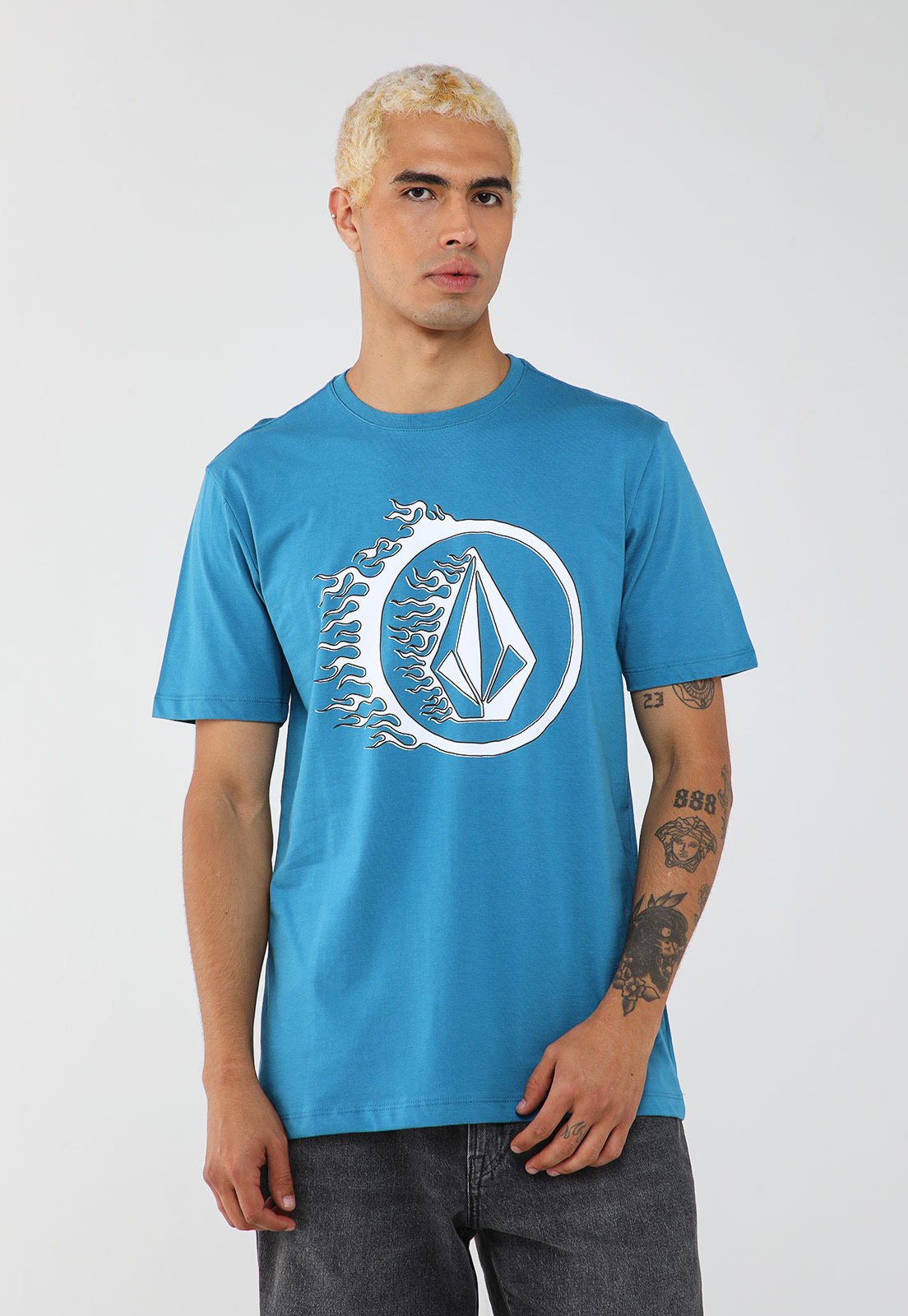 Camiseta Masculina Volcom Silk Circle Stone Azul