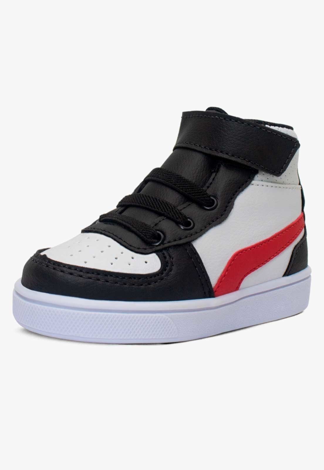 Infantil - Tenis Cano Alto Pópidi Menina Street Branco