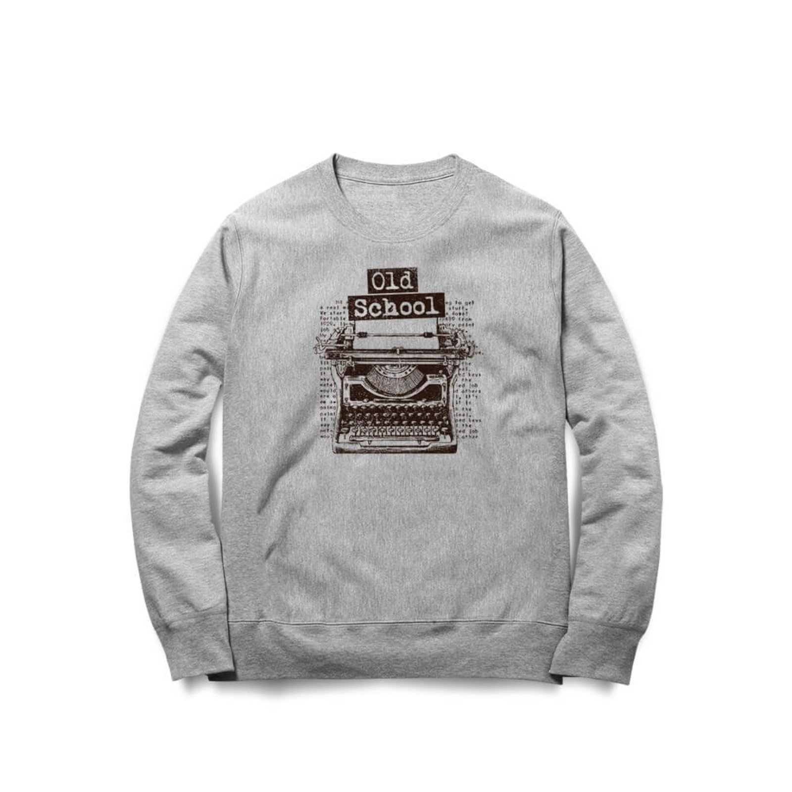 Moletom Old School Typewriter - Mescla Cinza - Casual - Studio Geek