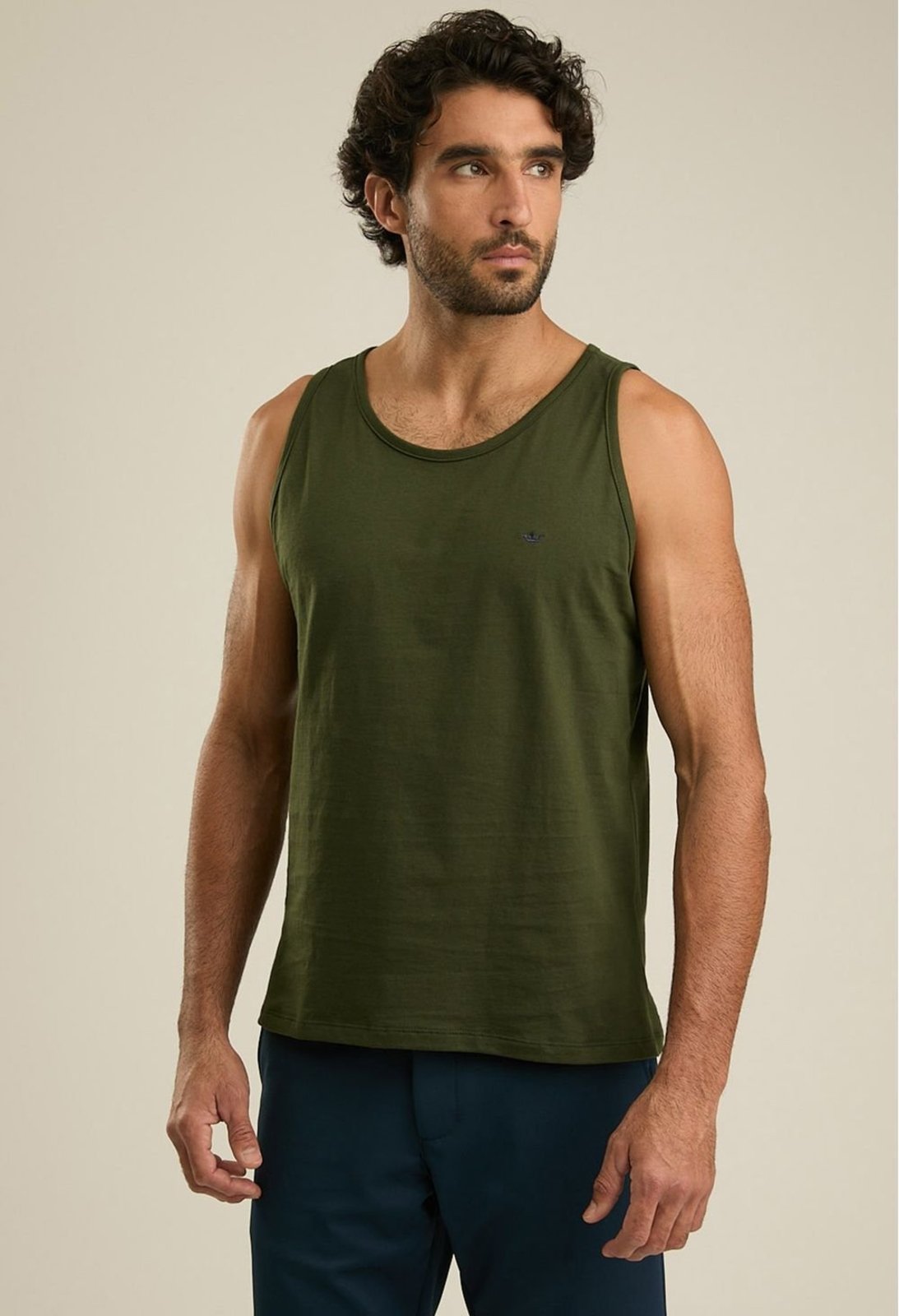 Regata Malha Slim Lisa Regata Malha Slim Lisa 018 Verde Musgo Gg
