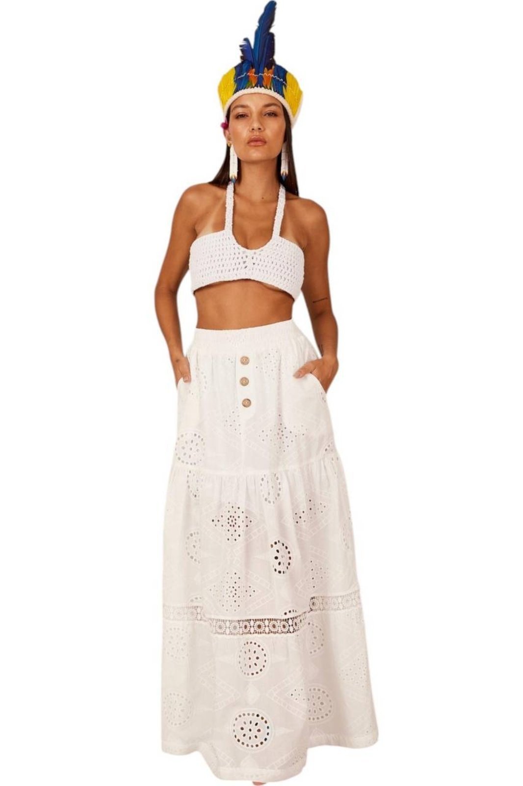 Saia Longa Broderie Branco Yacamim G5/6/7 – Branco