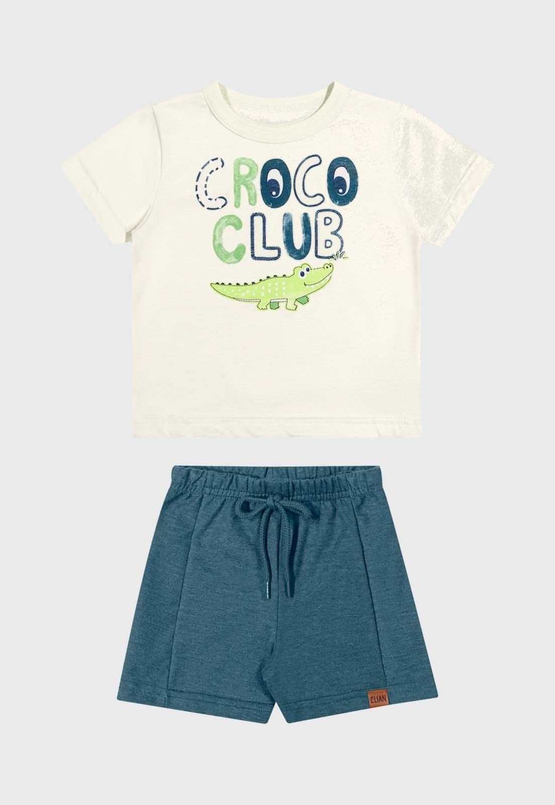 Conjunto Curto Elian Estampa Croco Club