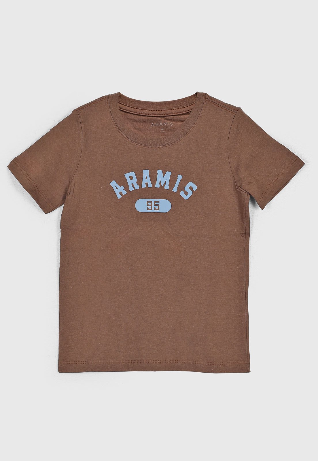 Infantil - Camiseta Aramis Estampa Frontal Marrom