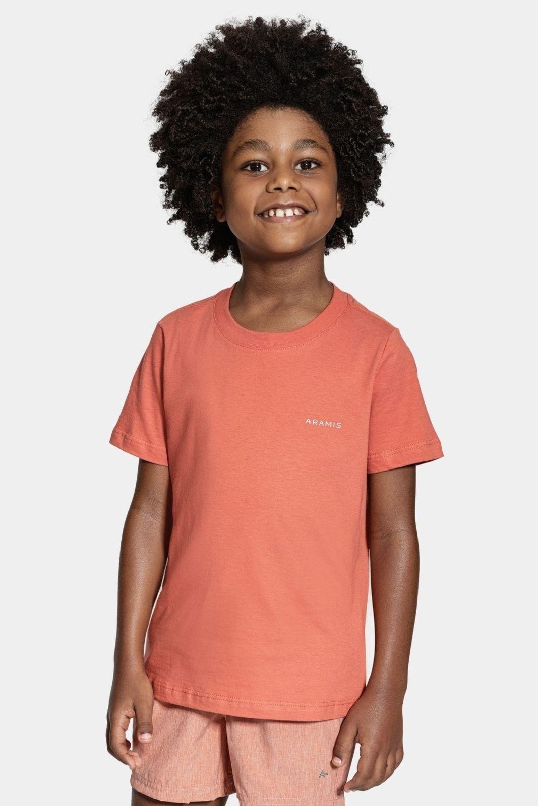 Infantil – Camiseta Aramis Manga Curta Linhas Cobre