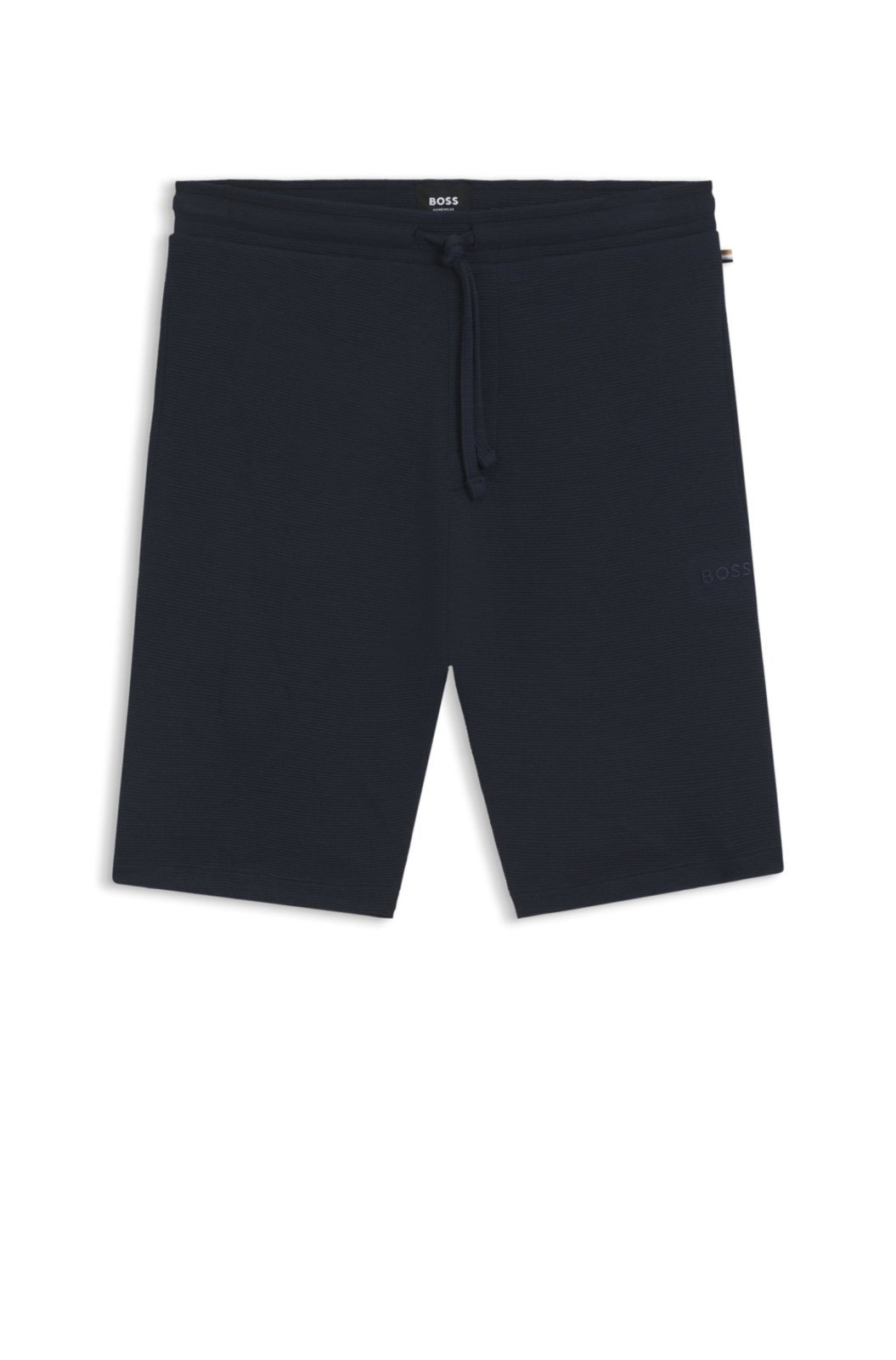 Shorts De Pijama Em Jersey Stretch Com Logo Bordado