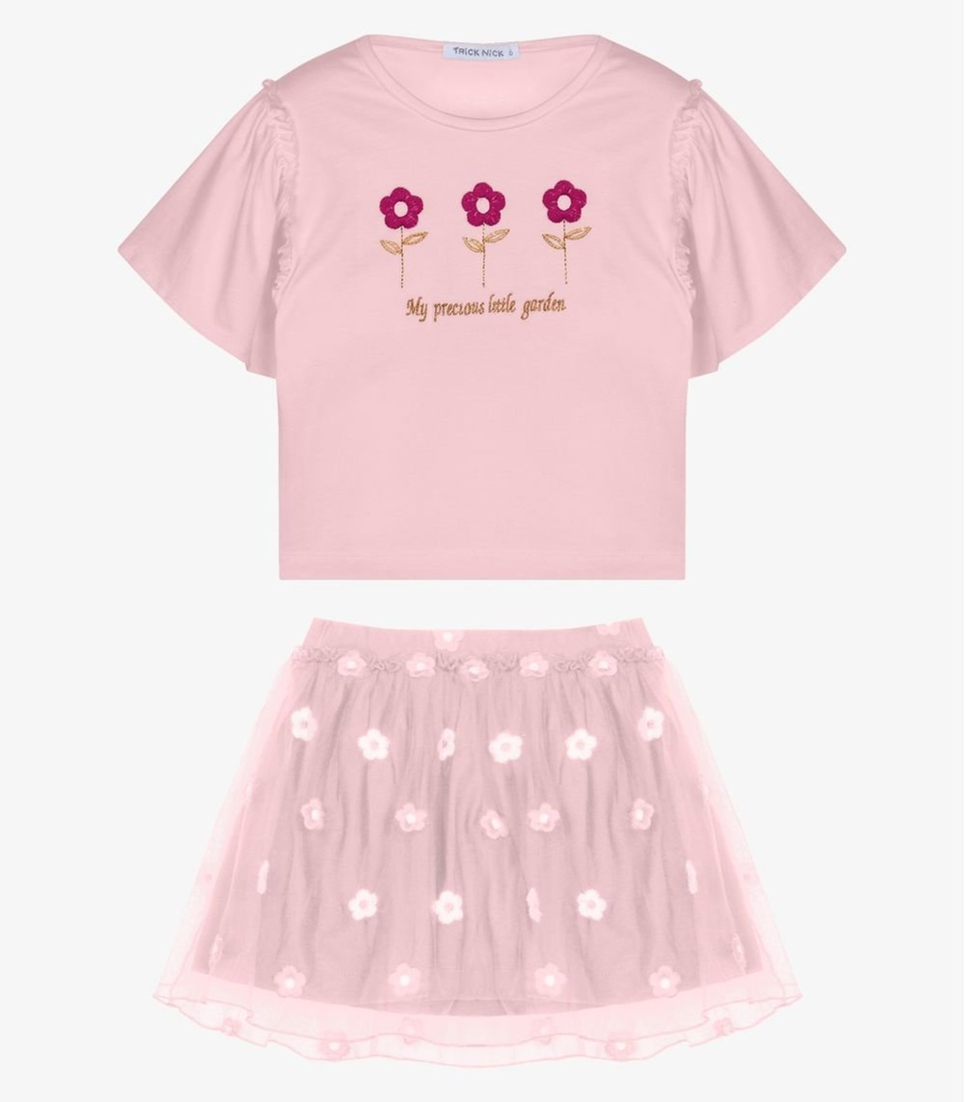 Infantil - Conjunto Blusa Com Saia Trick Nick Rosa