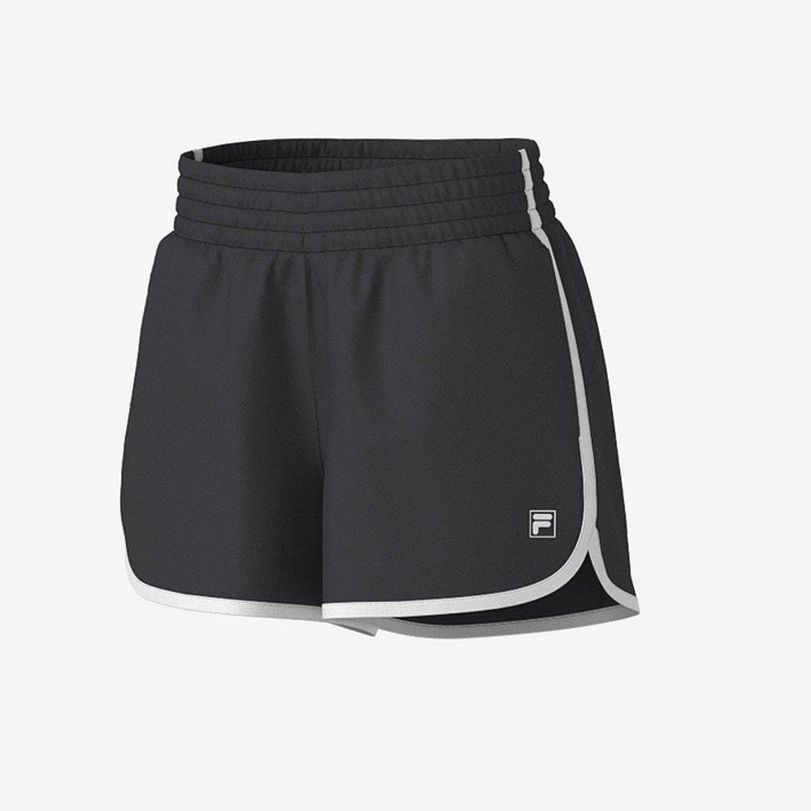 Shorts Fila Essential Floating Feminino Preto/Branco/Branco Preto