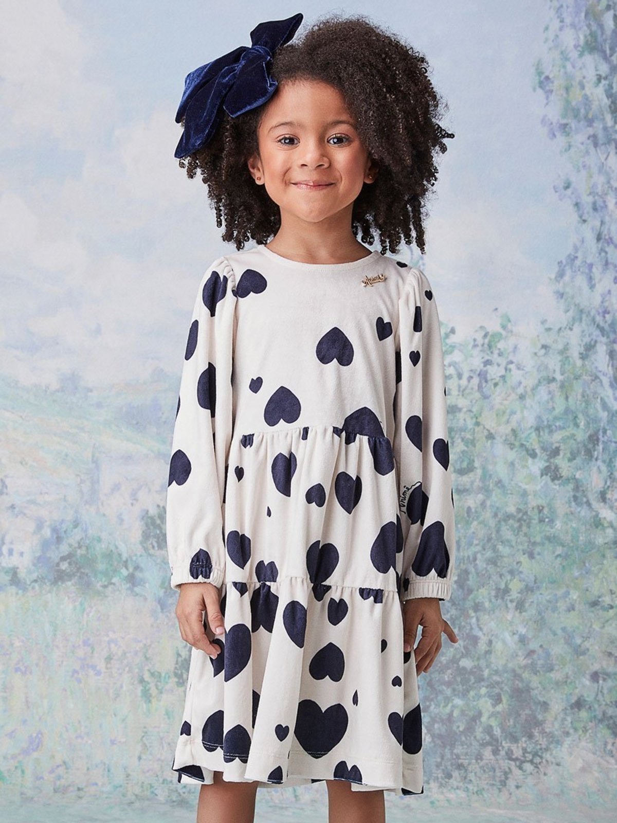 Infantil - Vestido com Estampa de Coração
