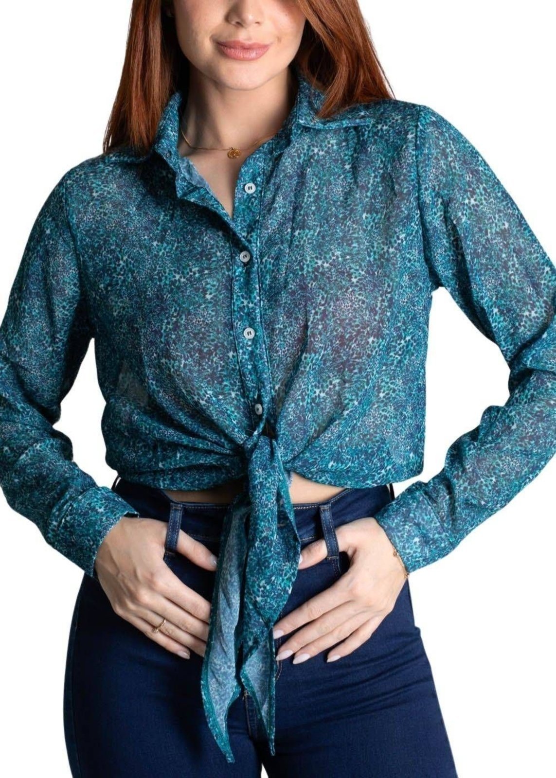 Camisa Sawary Estampa – 278798 – Azul – Sawary