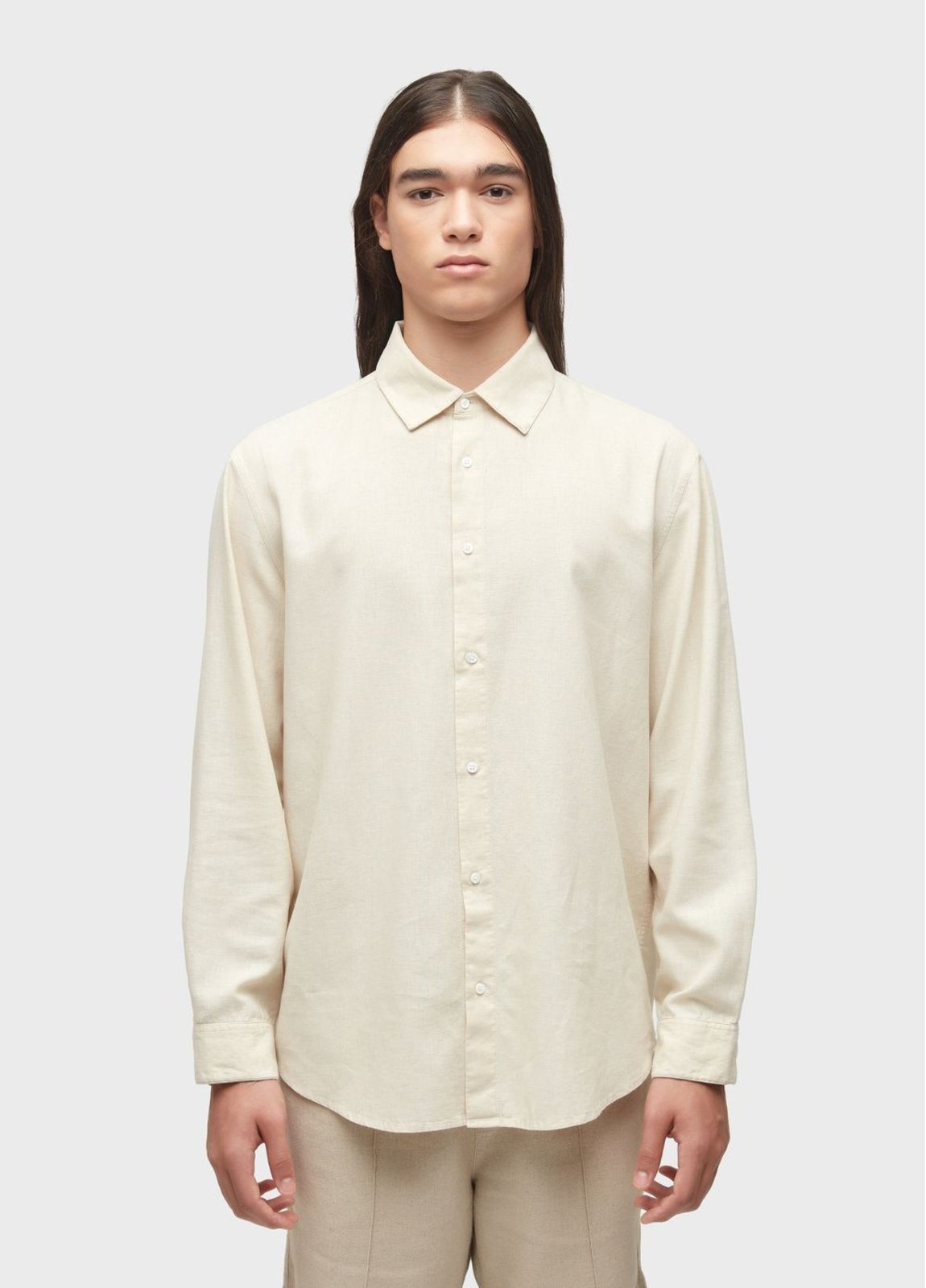 Vista 2 Camisa cotton linen lace off-white off-white