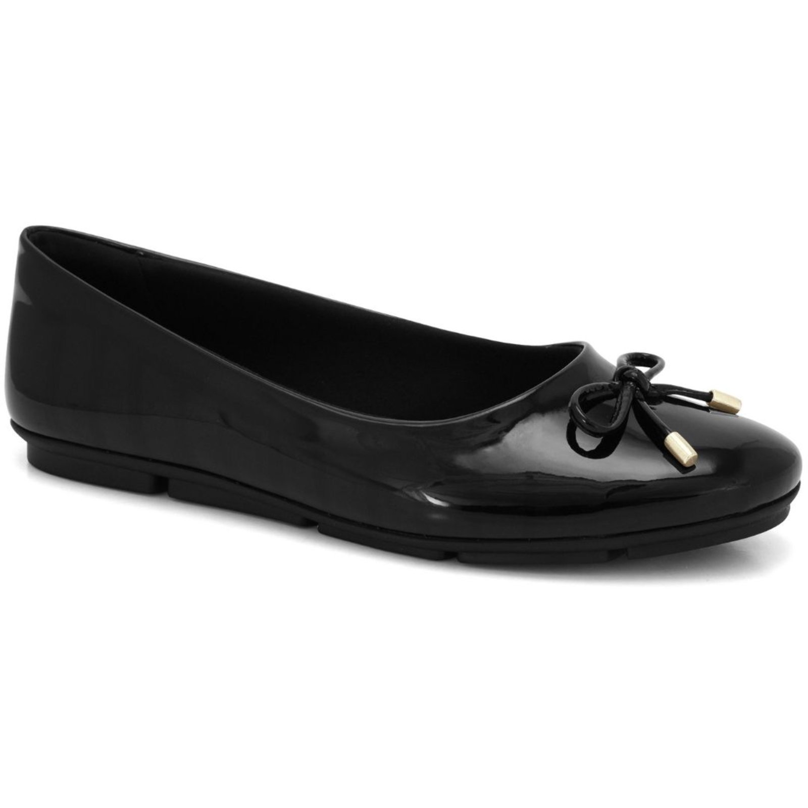 Sapatilha Verniz Preto Flexível Comfortflex 2463423-1