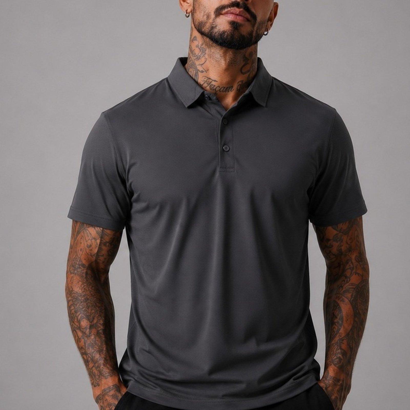 Camiseta Polo Tech Regular RSX GRAFITE