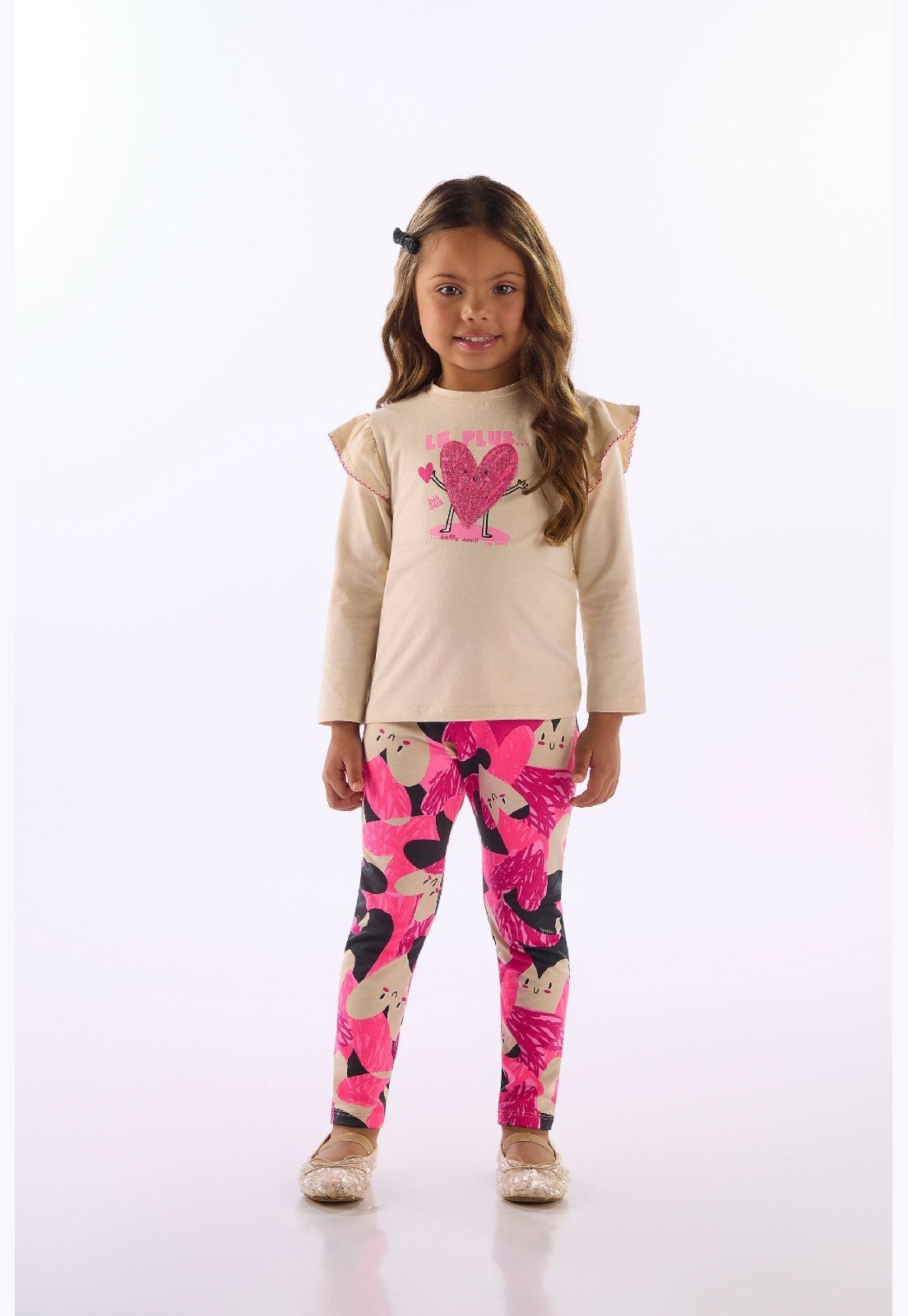 Infantil - Conjunto Cotton Estampa Babado Up Baby Branco