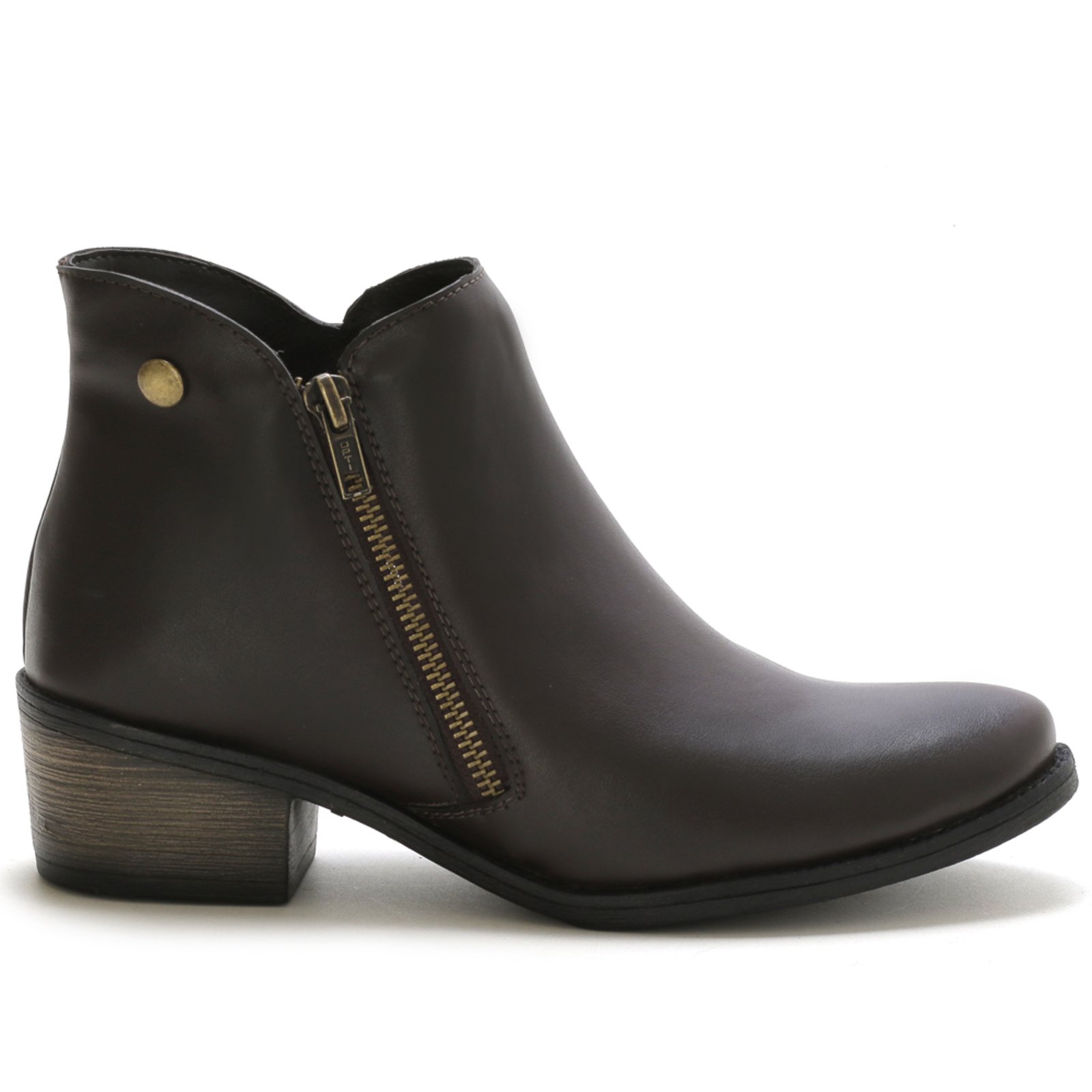 Coturno Feminino Lavini Bota Inverno Cano Curto Café
