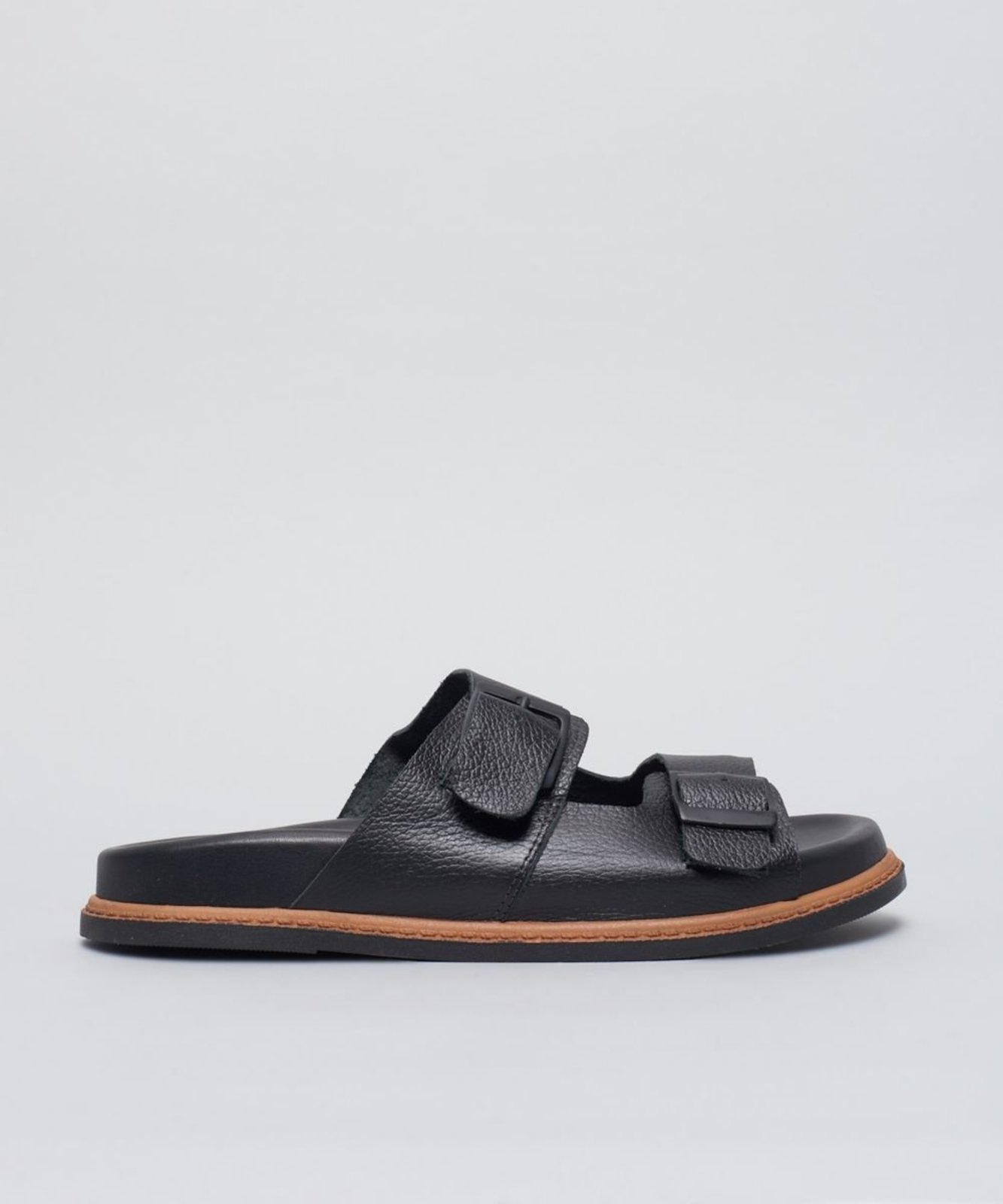 Rasteira Anatomica Couro Duo - Preto 40 - preto