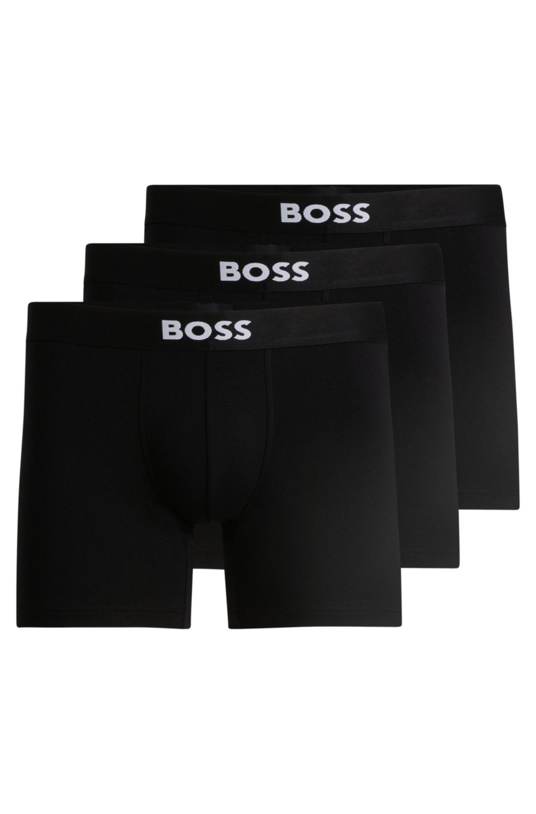 Pack De Três Slips Cuecas De Algodão Elástico Com Logo