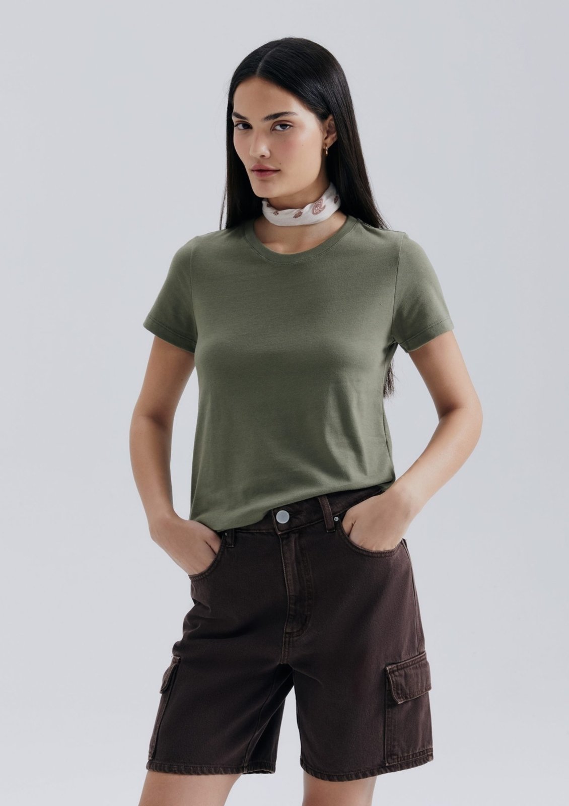 Camiseta Básica Feminina Slim World Hering