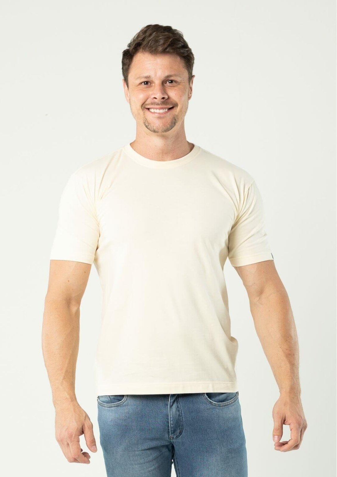 Camiseta Masculina Básica | Pau a Pique Bege