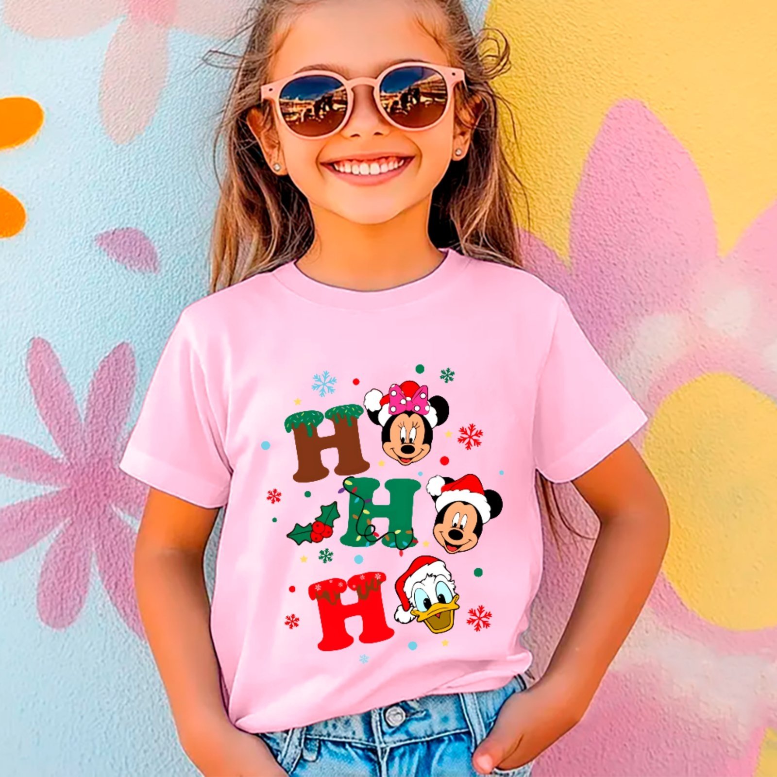 Vista 2 Infantil - Camiseta Ousy Mickey Minnie Natal Disney branco ousy branco