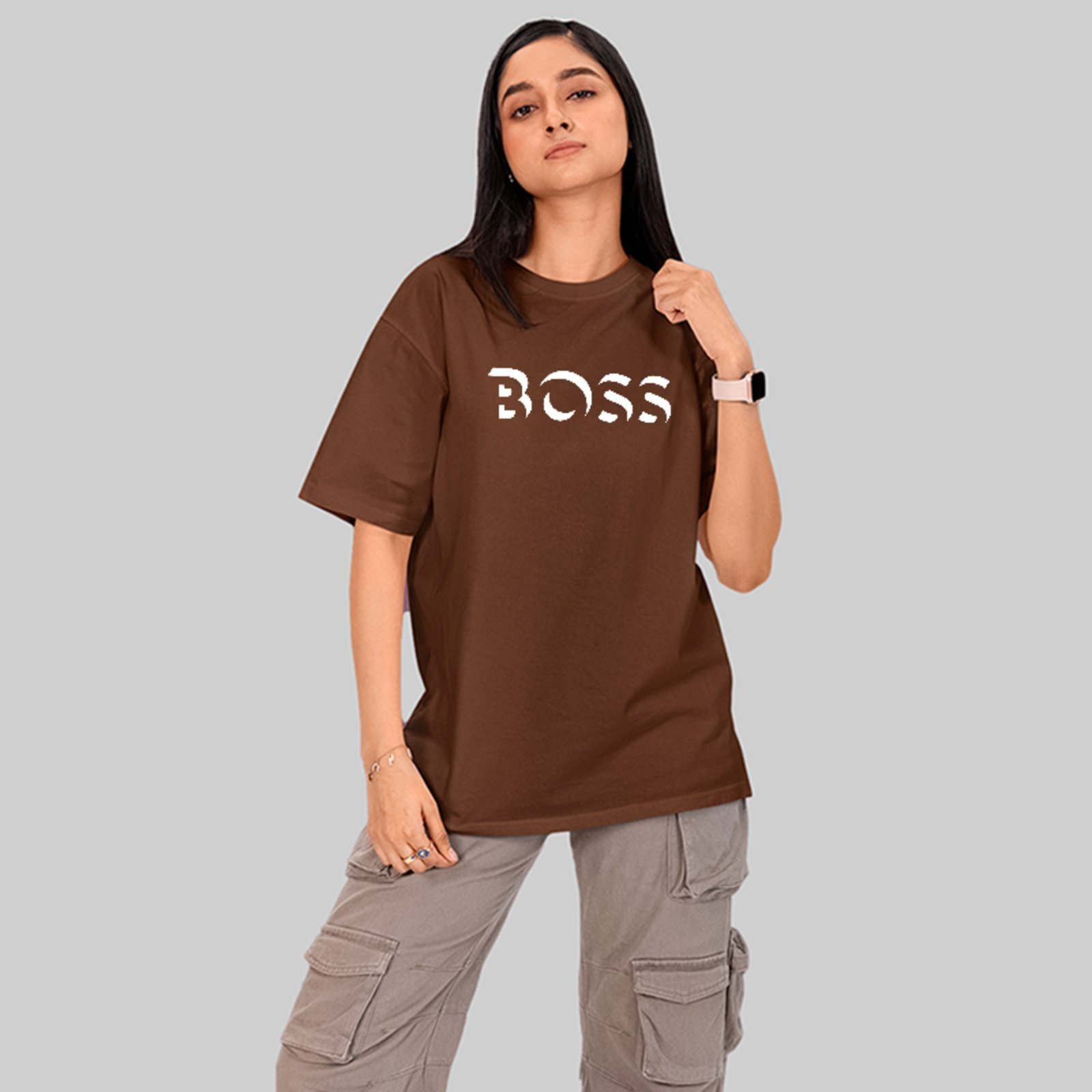 Vista 3 Camiseta Oversized Boss Lifestyle Clean Urbano Luxo ousy branco ousy branco
