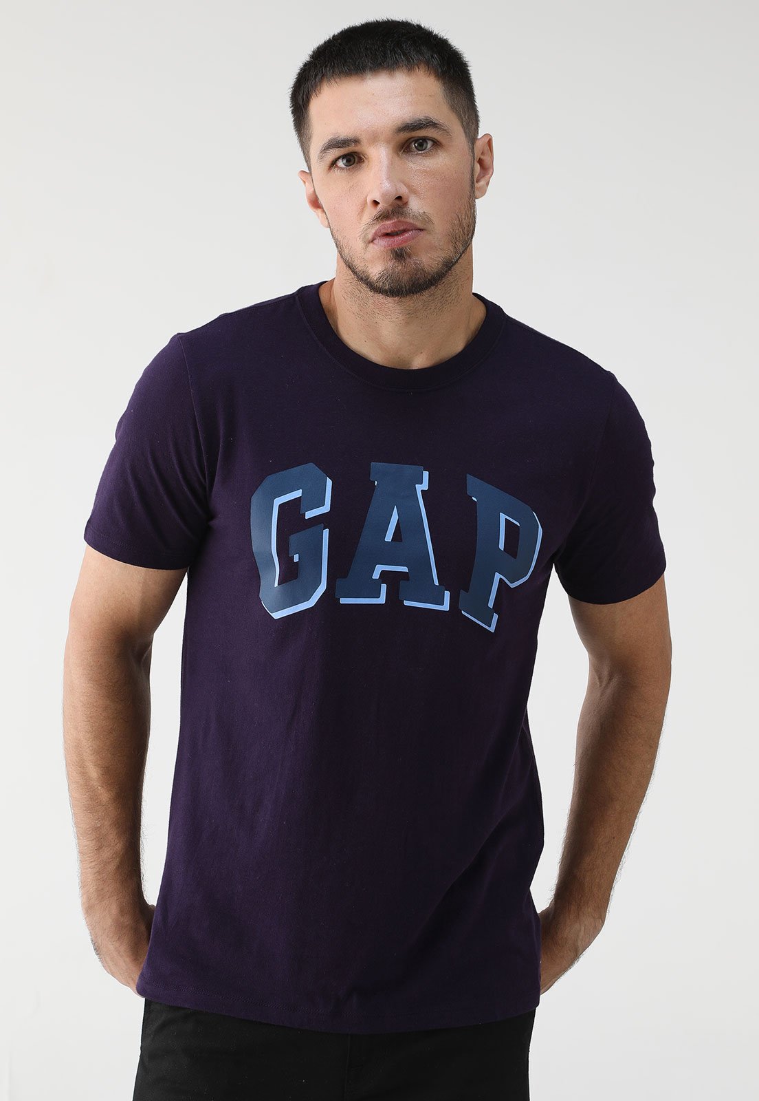 Camiseta GAP Reta Logo Azul-Marinho