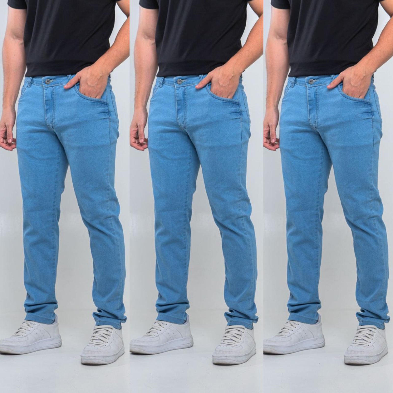 Kit 3 Calças Jeans Delave Masculina Tempo Habil Confortavel e Casual