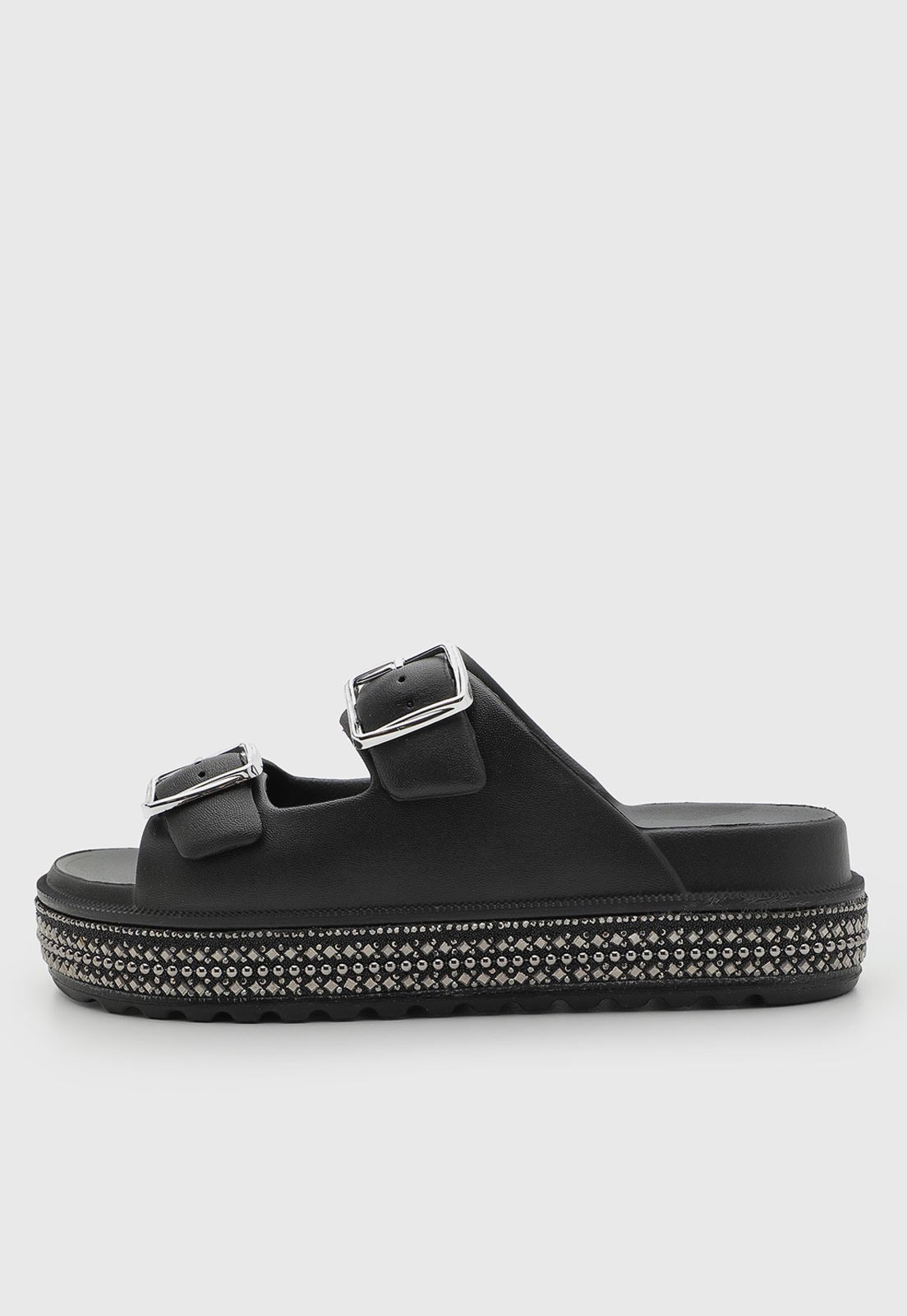 Sandália Feminina Moleca Tiras Fivela Preta