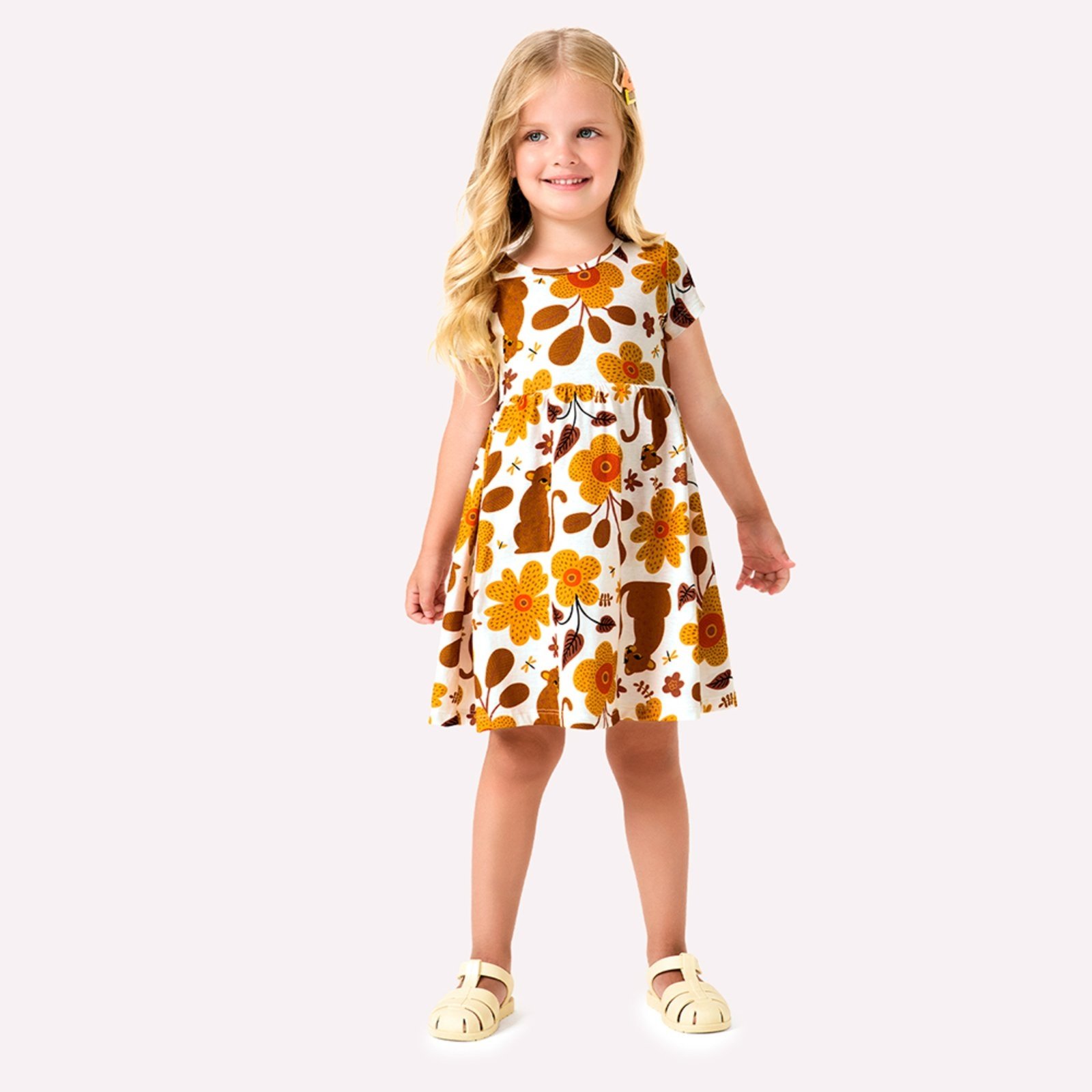 Infantil – Vestido Infatil Menina Flores Kyly