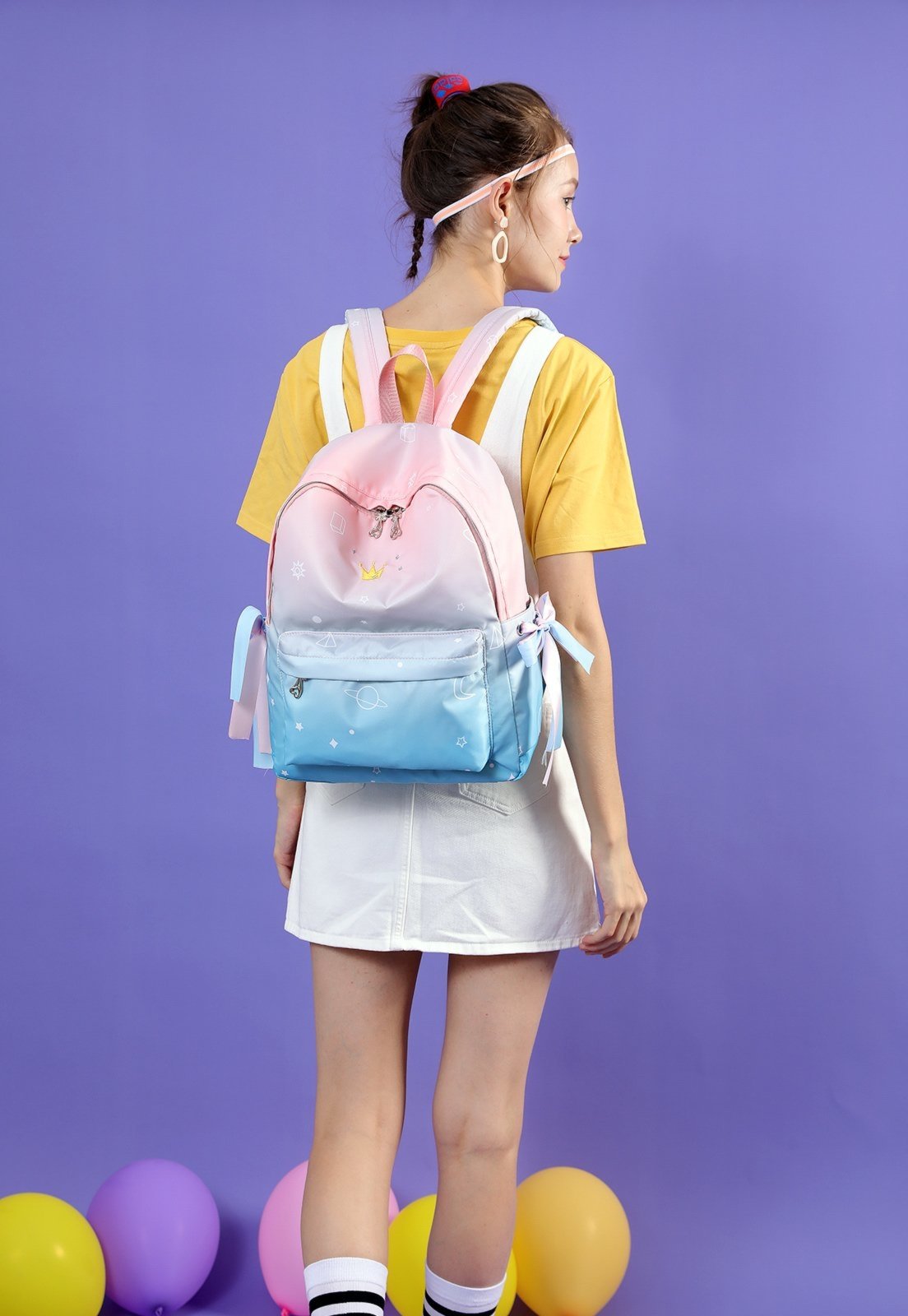 Vista 3 Infantil - Mochila Espaçosa Bolsa Resistente Antifurto Casual Escola Faculdade YUPE rosa YUPE rosa
