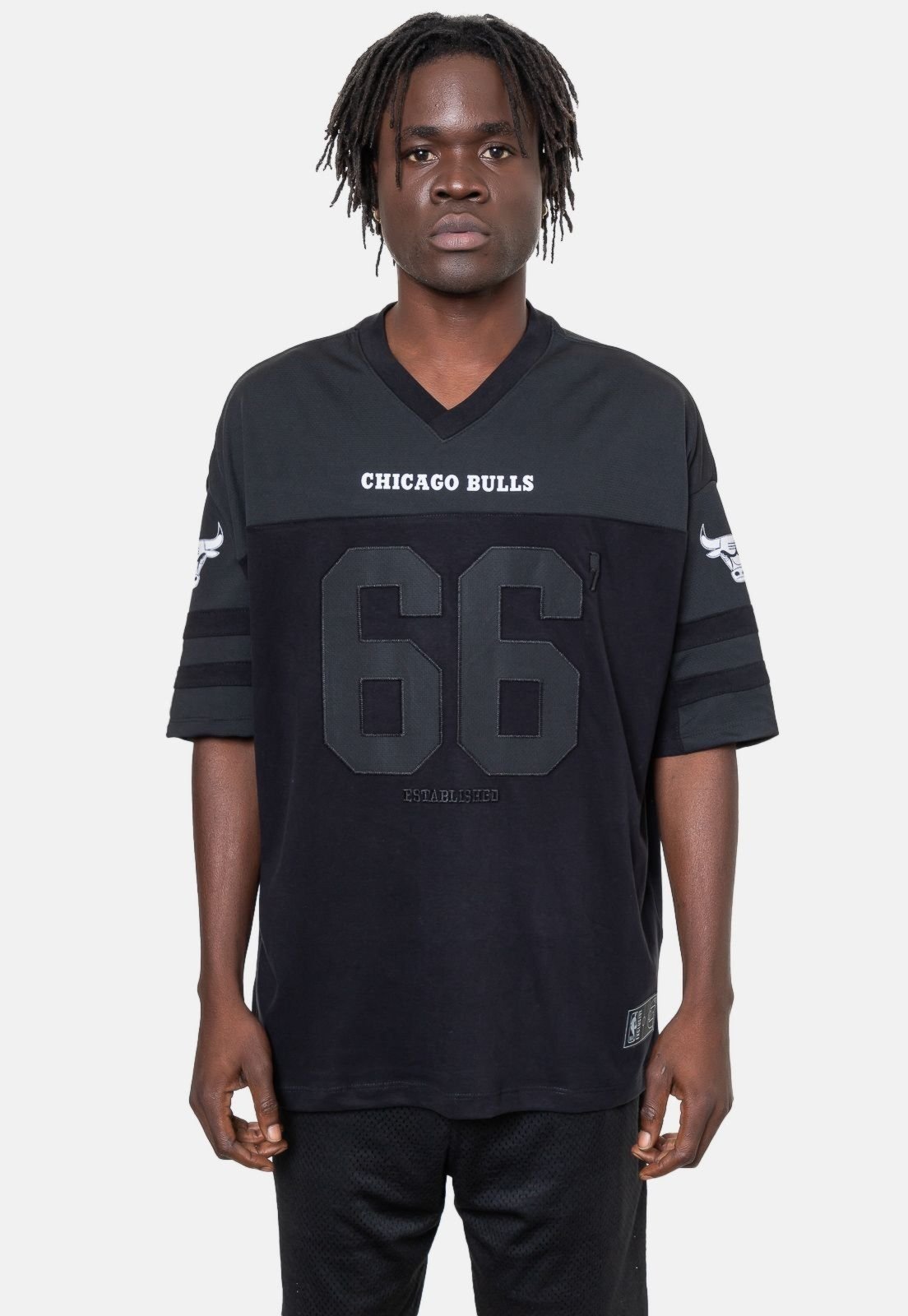 Camiseta NBA Oversize Chicago Bulls Preta