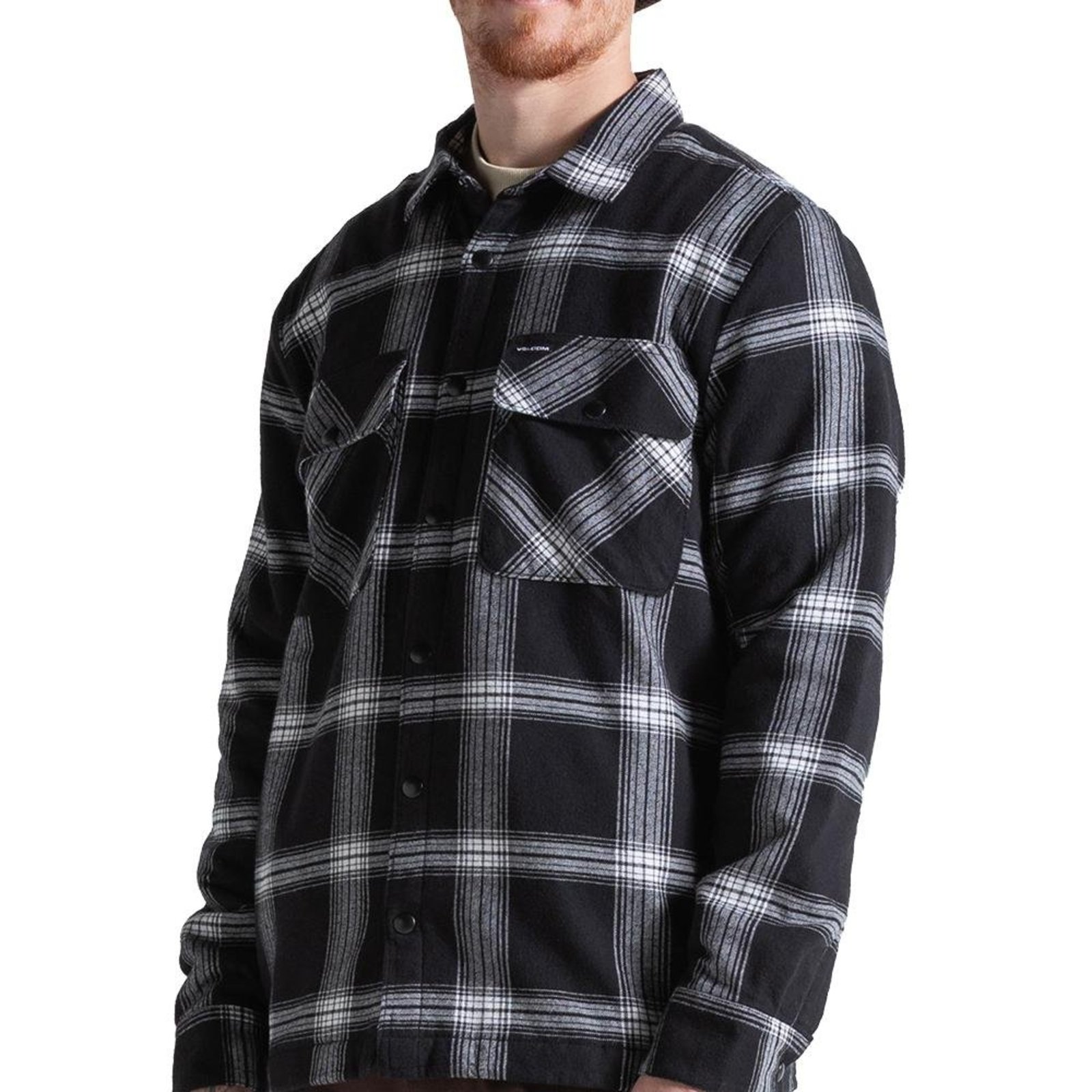 Camisa Volcom Manga Longa Wilderstone WT26 Masculina Preto