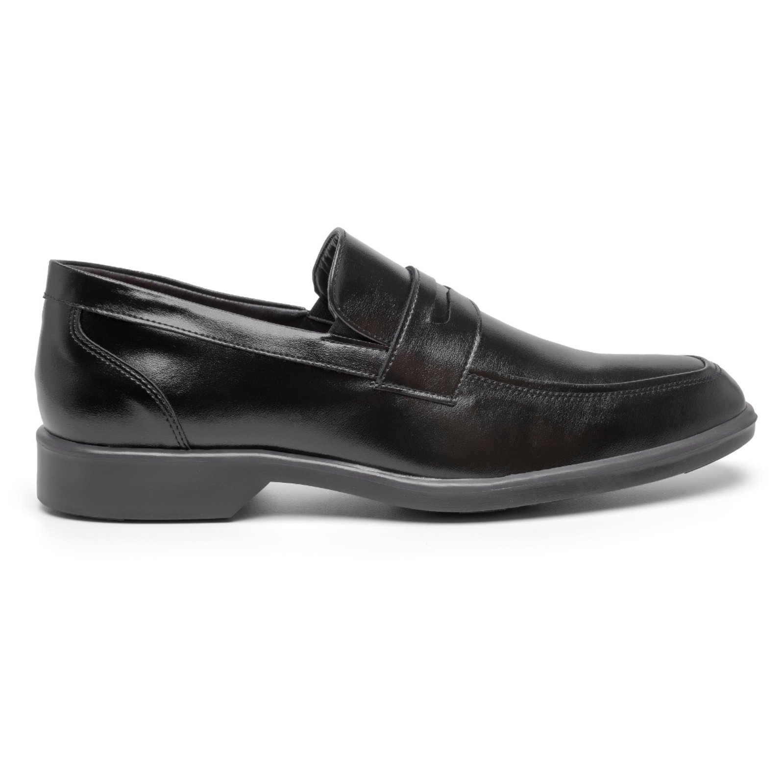 Sapato Social Masculino Miuzzi Bico Oval Clássico Sem Cadarço Salto Baixo Preto